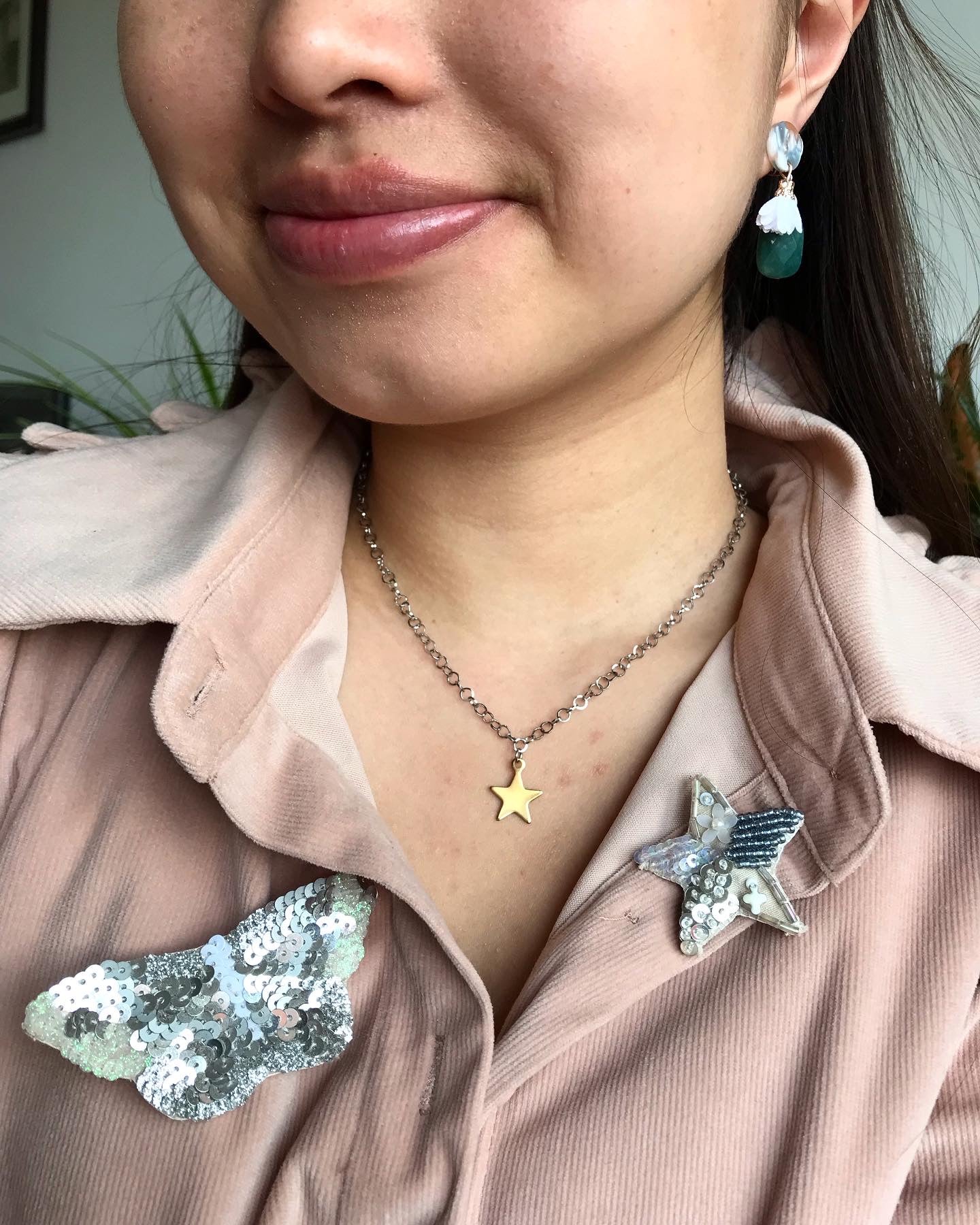 Collier collection argenté/doré étoile/lune/soleil