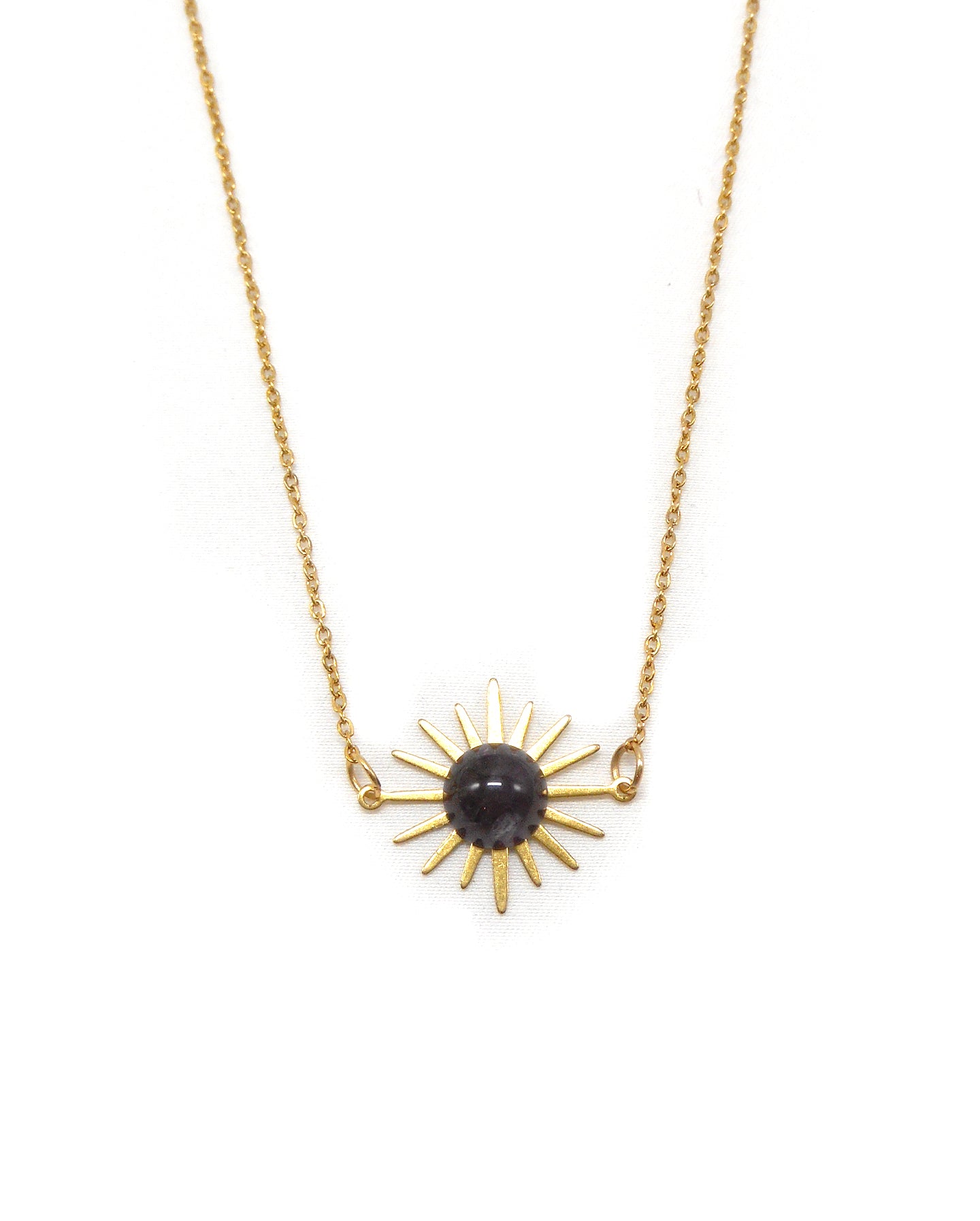 Collier ensoleillé pierres naturelles - SOLEIL