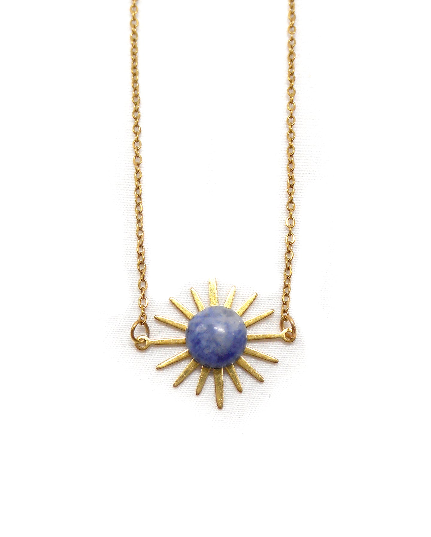 Collier ensoleillé pierres naturelles - SOLEIL