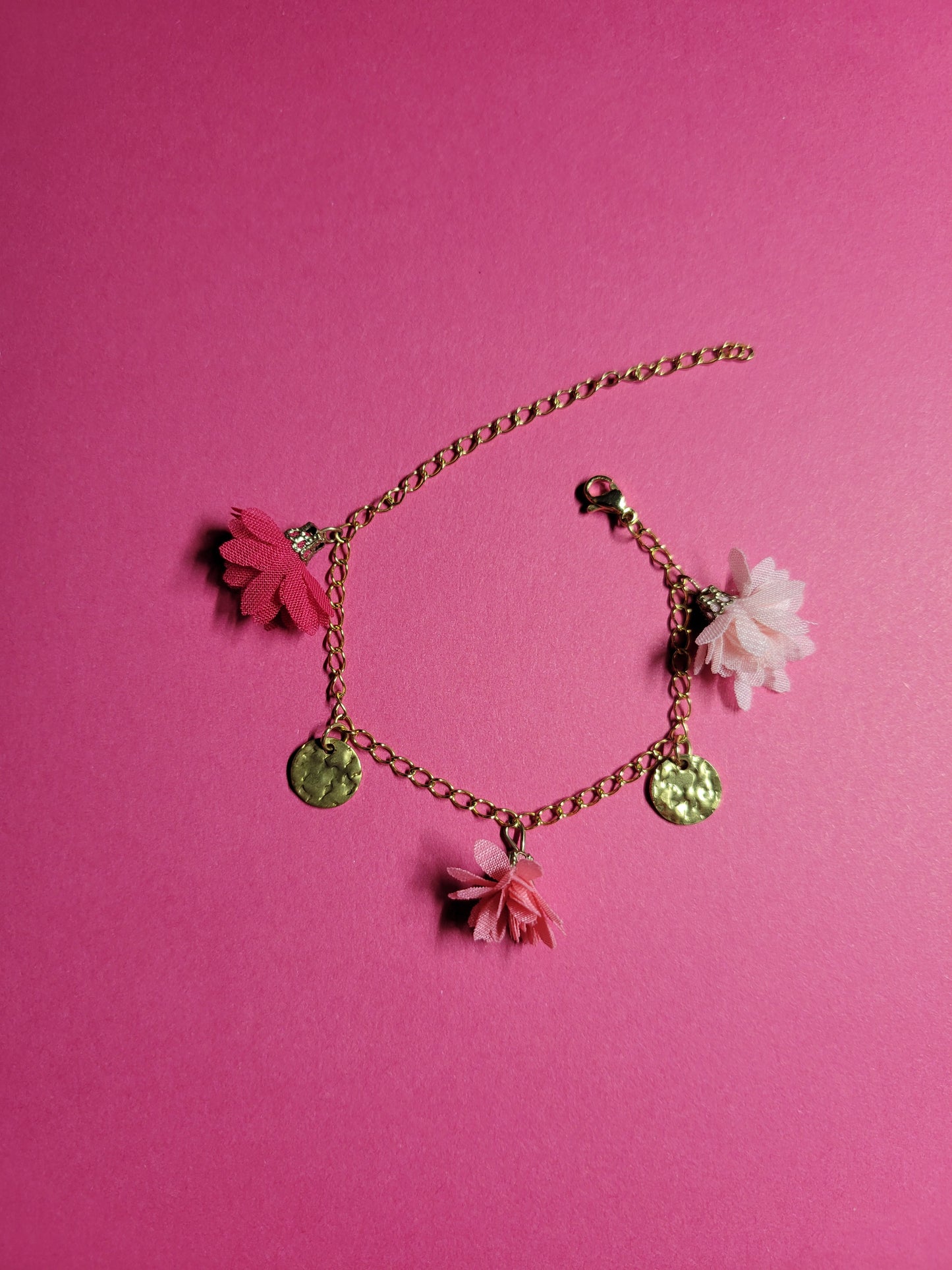 Bracelet sequins et 3 fleurs - NINE