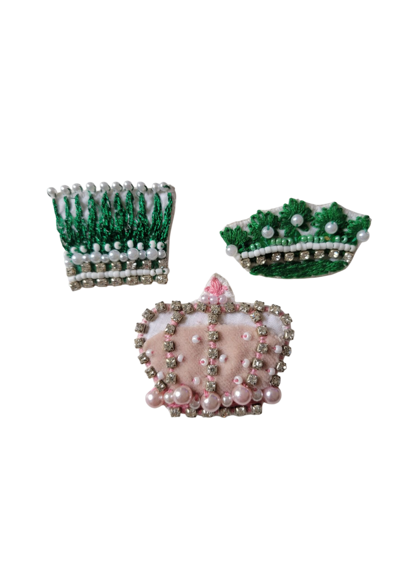 Broche brodée main - COURONNE ROYALE