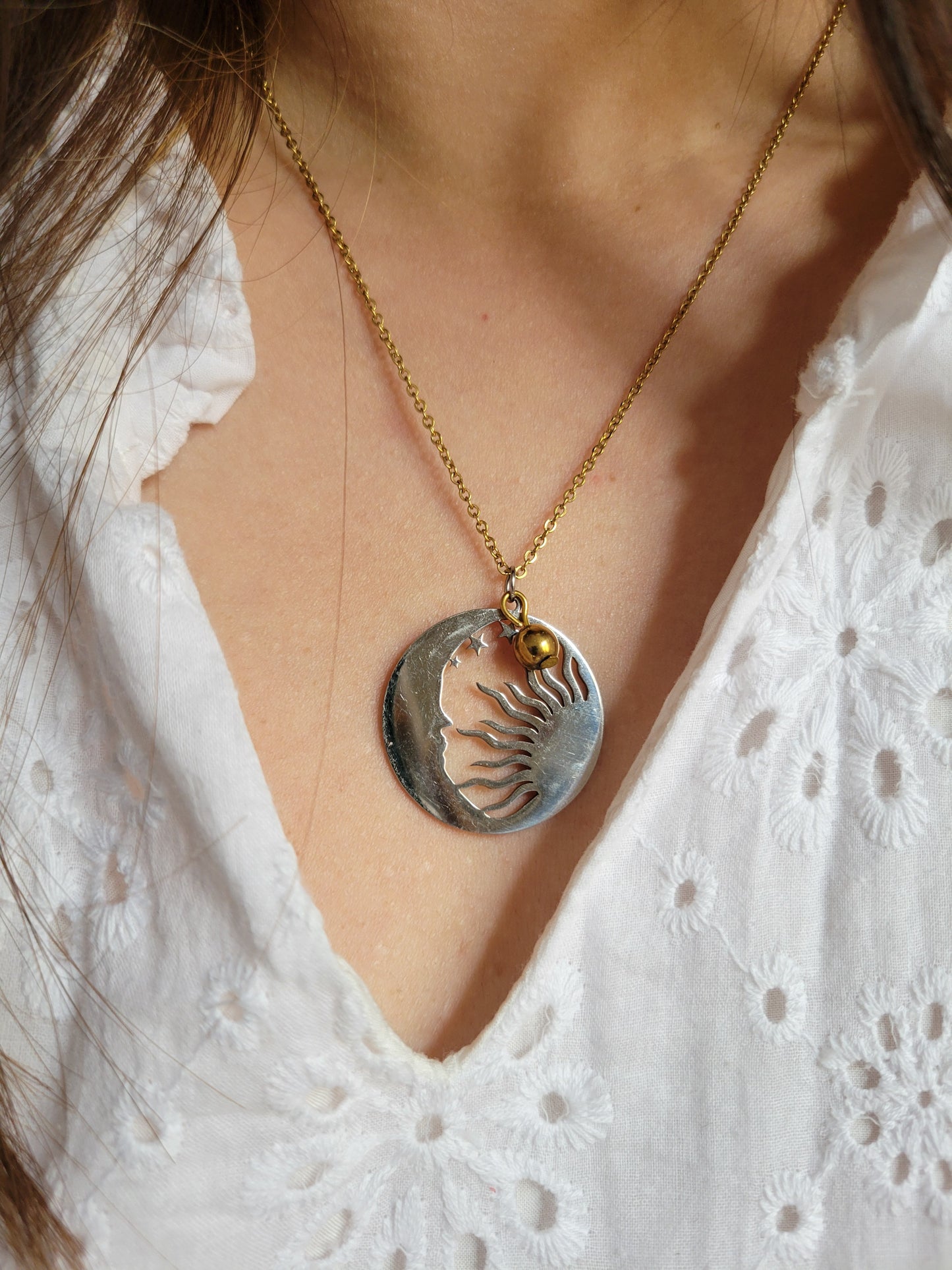 Collier collection argenté/doré étoile/lune/soleil