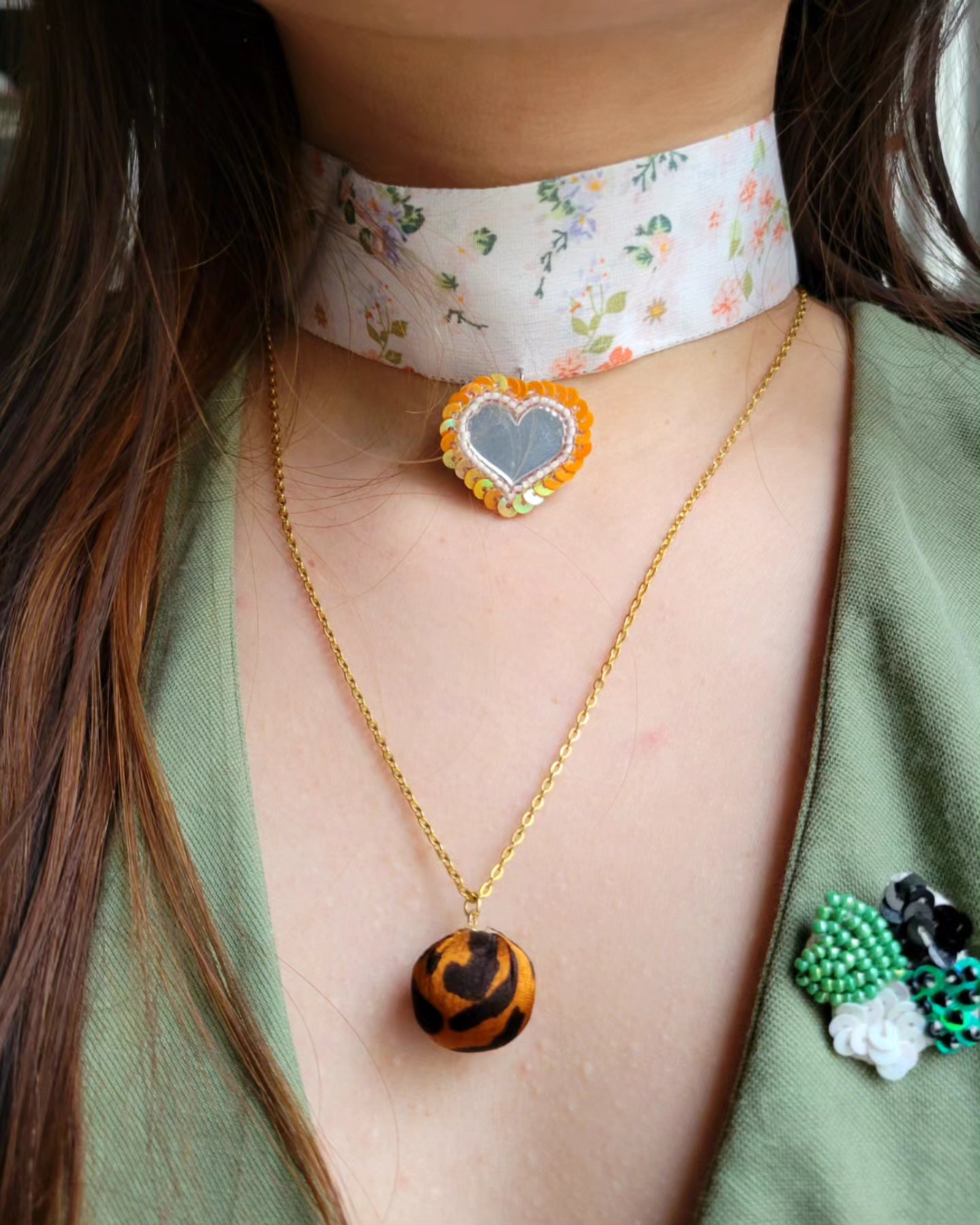 Collier pompon vintage - OLGA