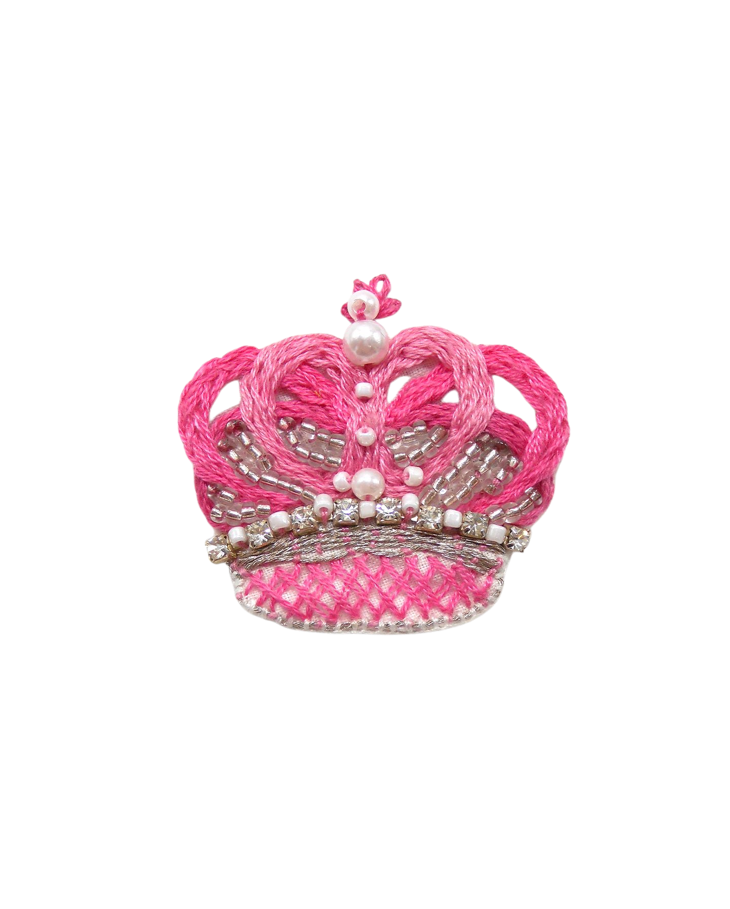 Broche brodée main - COURONNE ROYALE