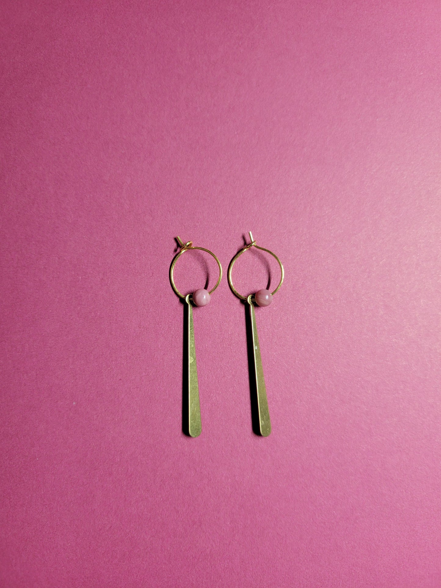 Boucles d'oreilles pendantes goutte longue - LEONOR