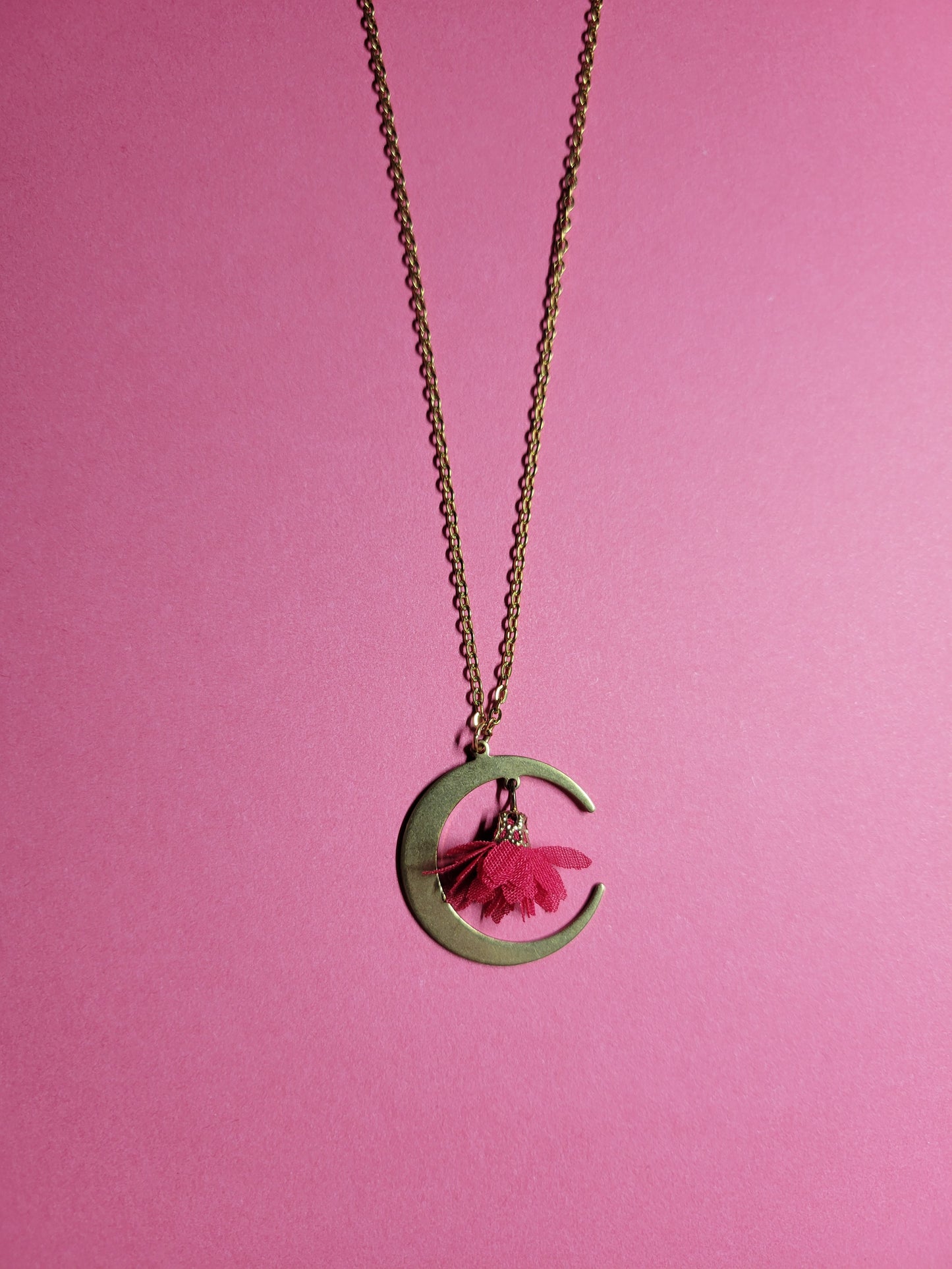 Collier lune fleur - HERA