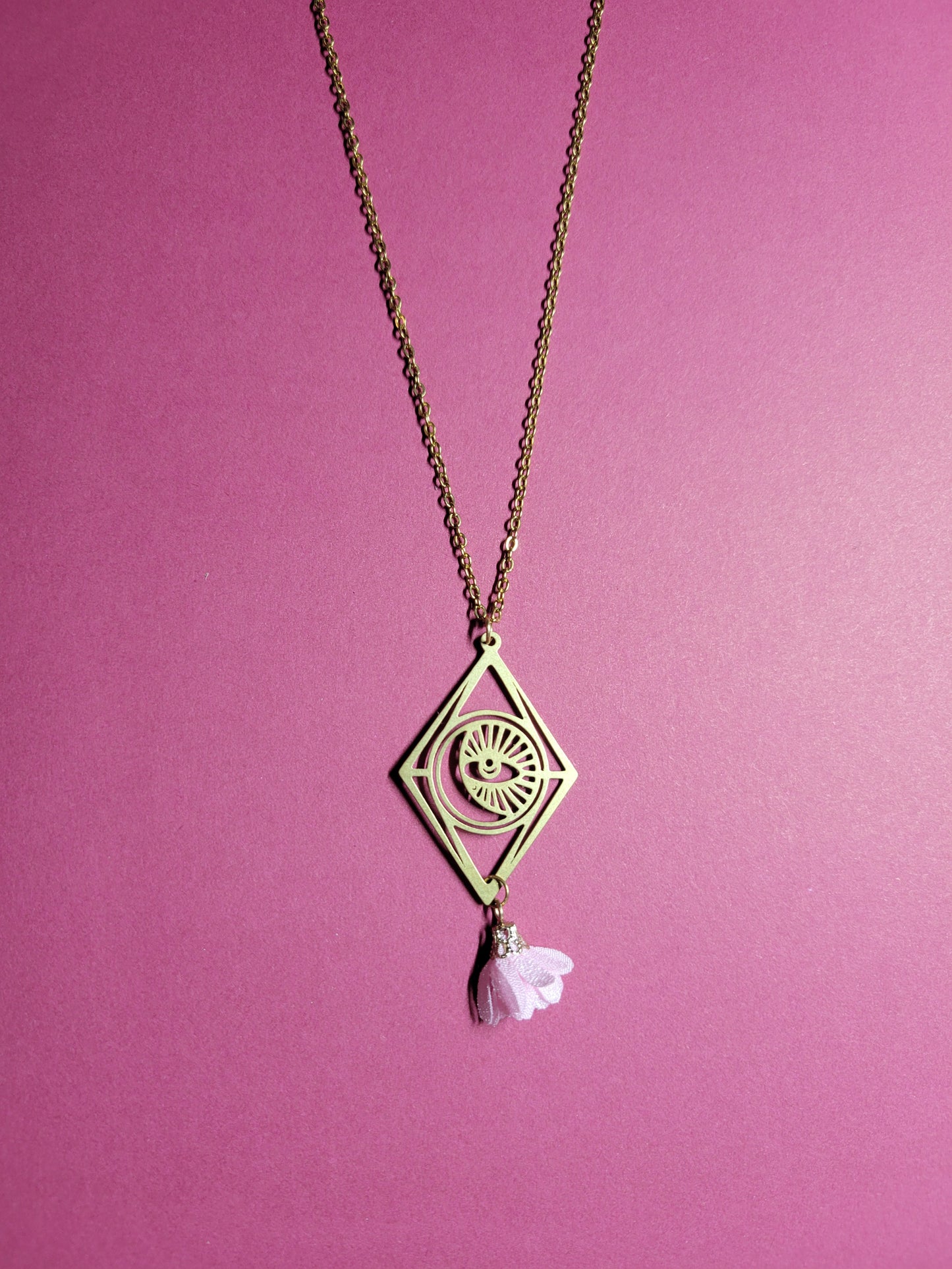 Collier losange lune soleil fleur - ASTERIA