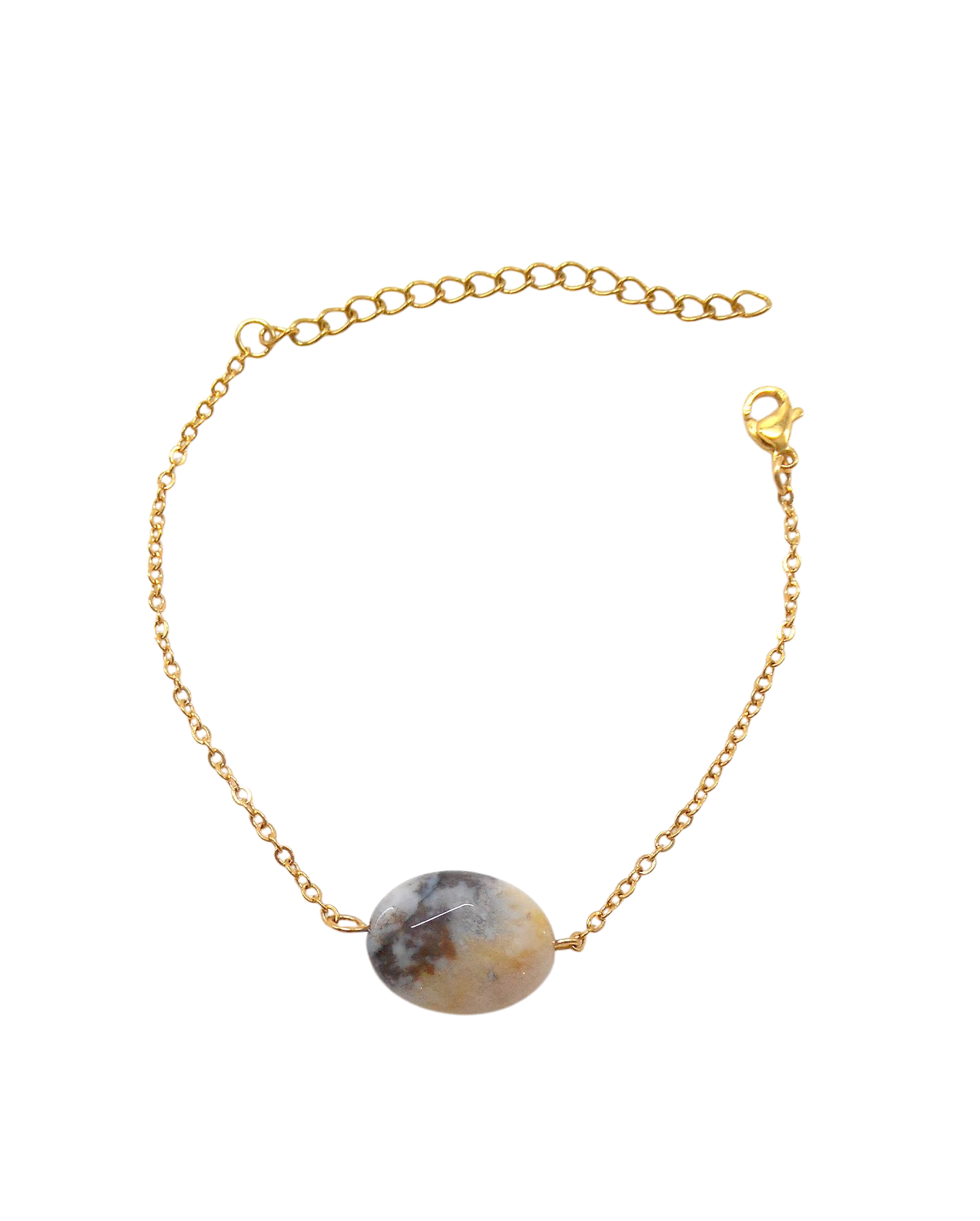 Bracelet pierre naturelle ovale - OVA