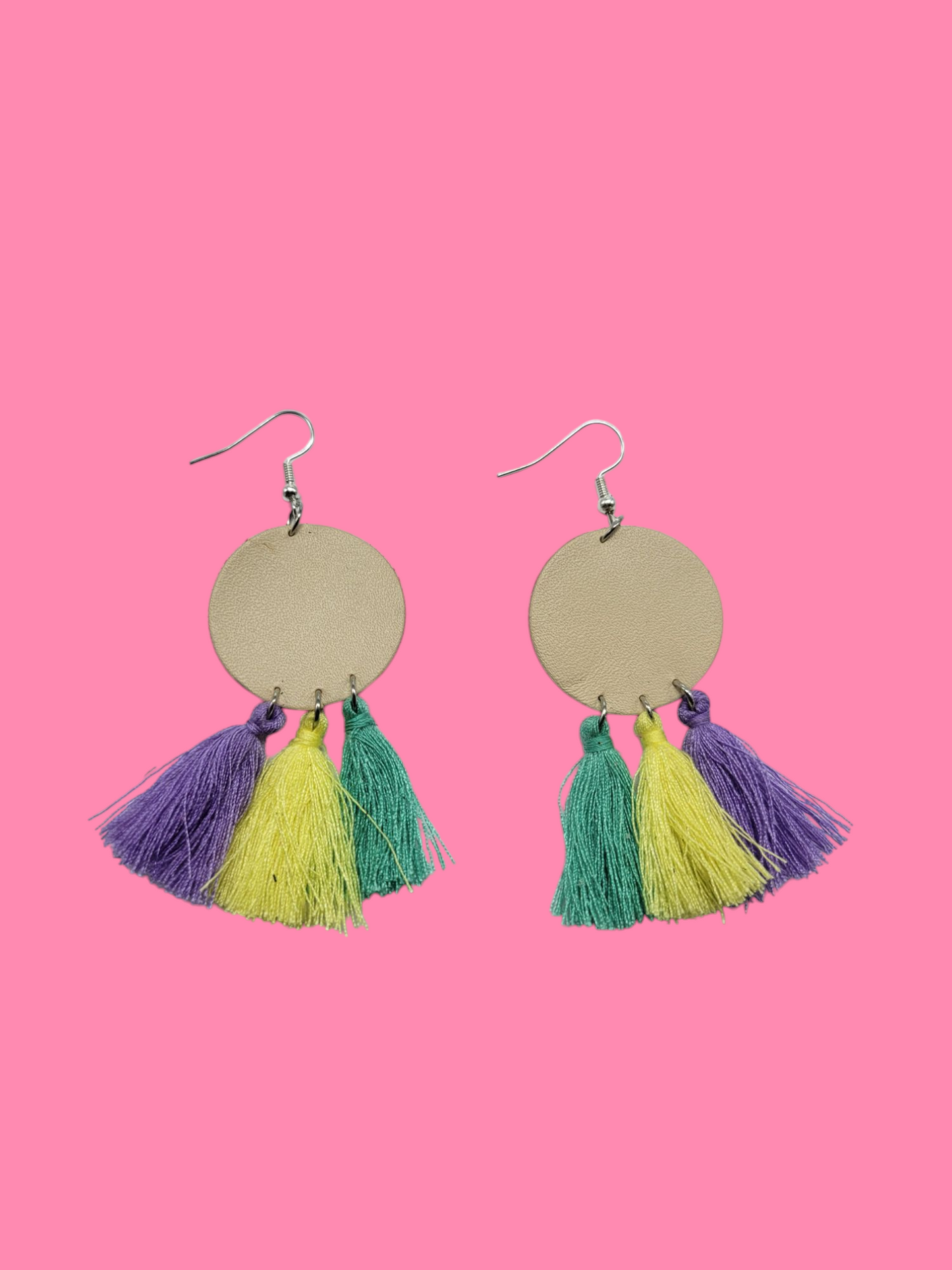 Boucles d'oreilles cuir recyclé - Atelier Claire Zhou x 114 Paris