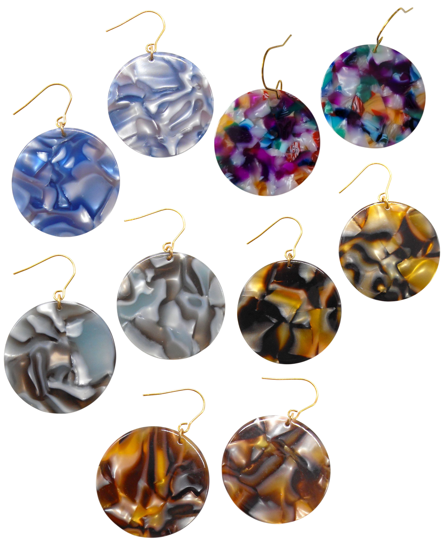 Boucles d'oreilles résine vintage - ADELE/CATHERINE/CLAUDIA/ISABELLE