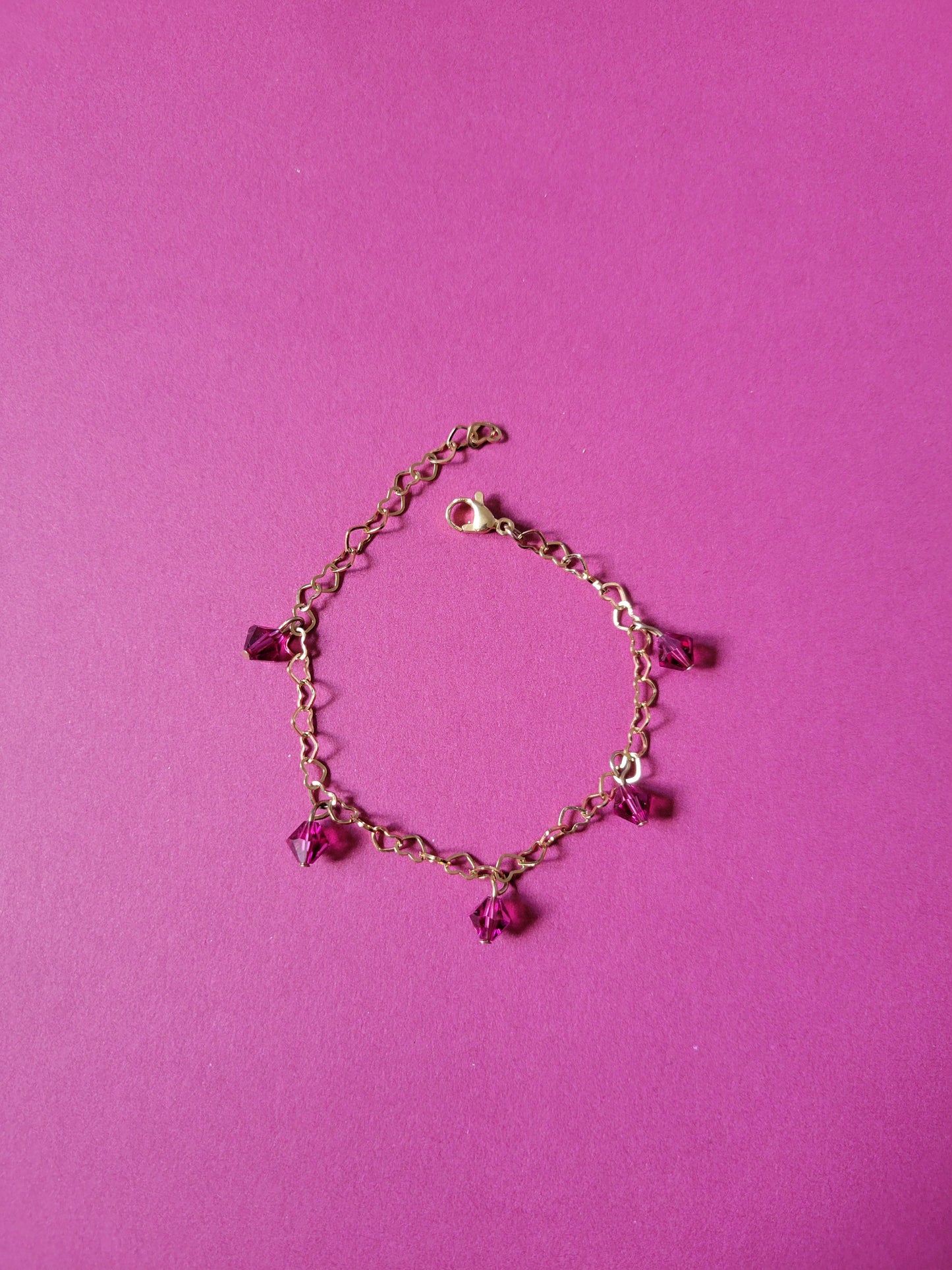 Bracelet coeurs et swarovski - KHLOE