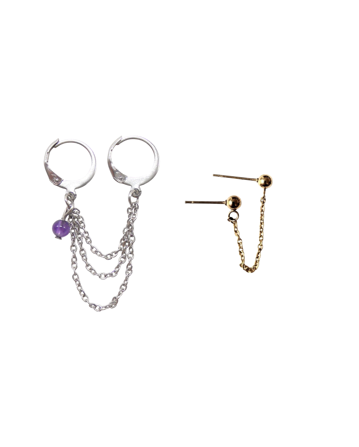 Boucle d'oreille 2 trous - LINE