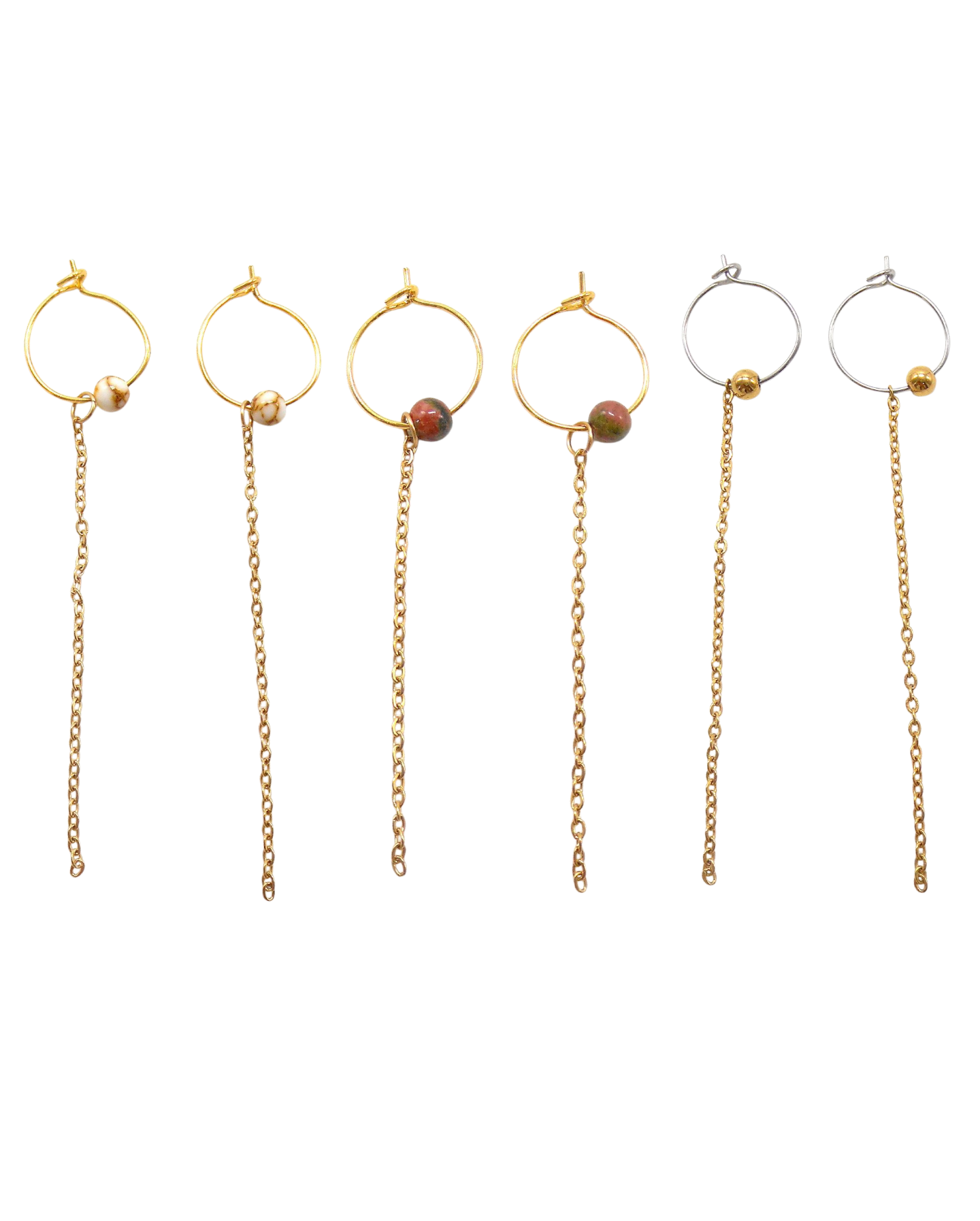 Boucles d'oreilles mini créoles longues simples - ISIA