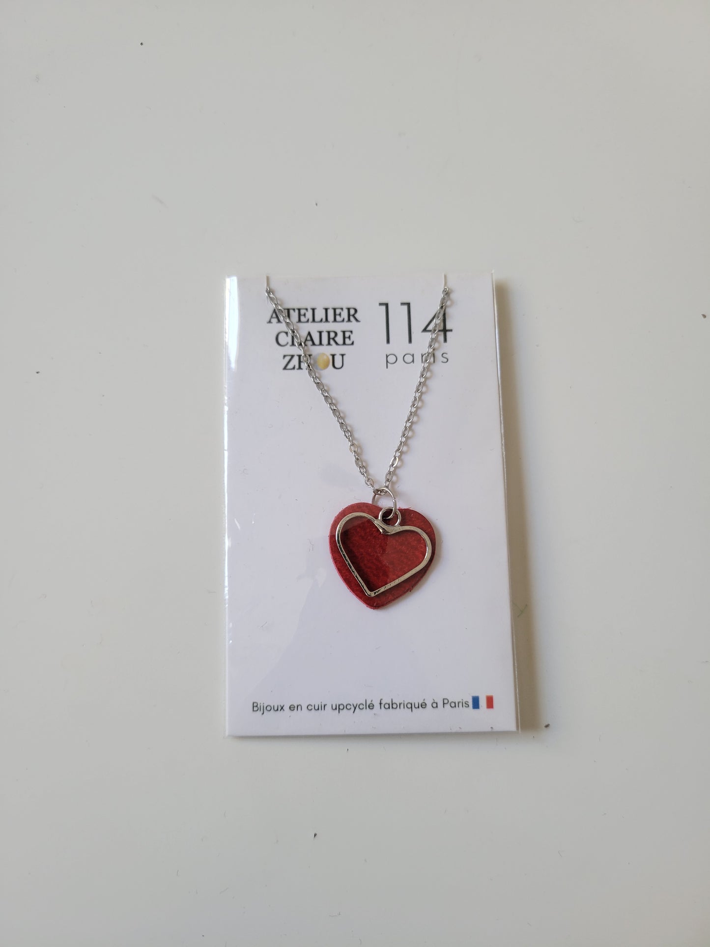 Collier cuir recyclé sequin - Atelier Claire Zhou x 114 Paris