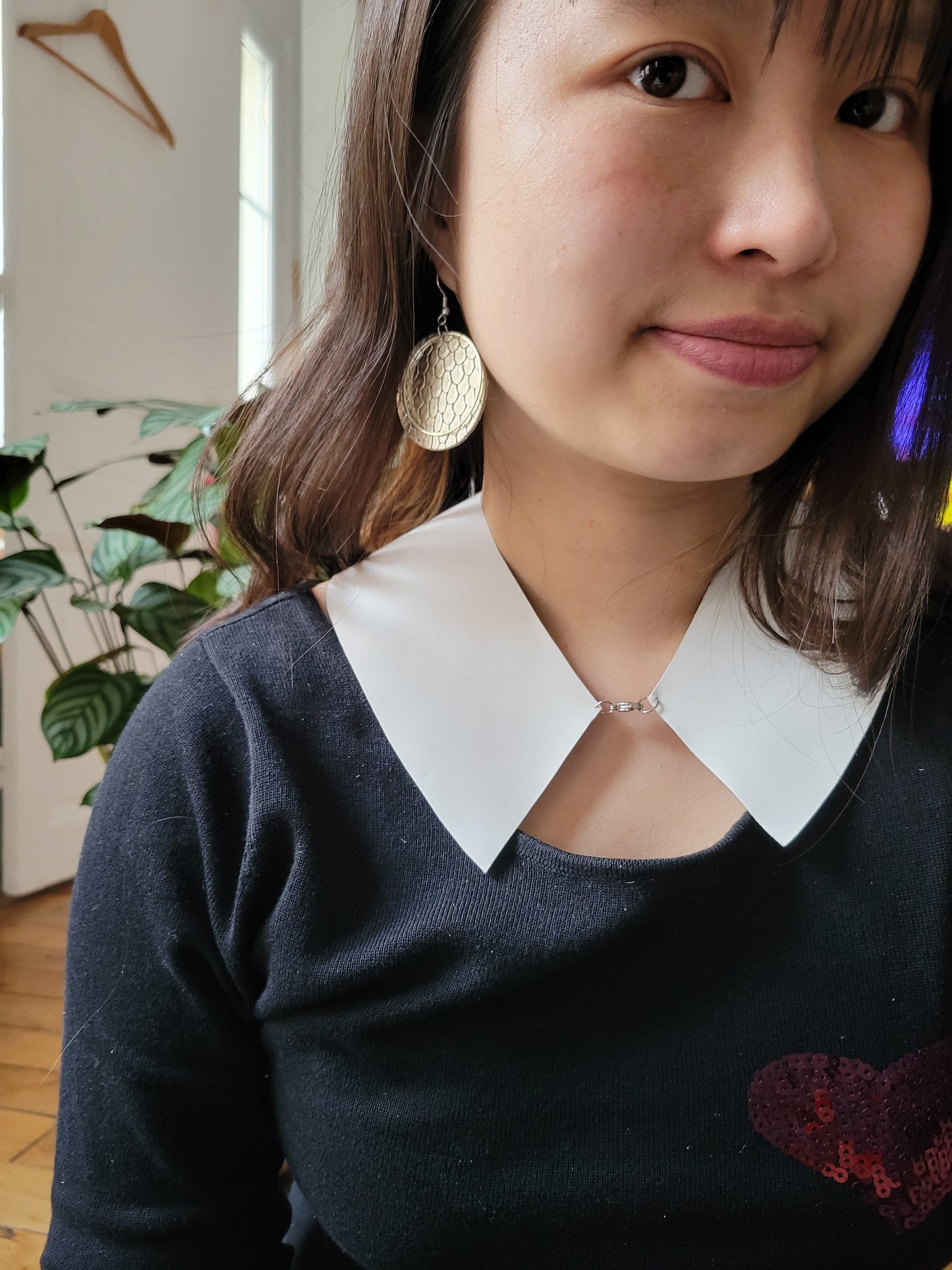 Faux col cuir upcyclé - Atelier Claire Zhou x 114 Paris