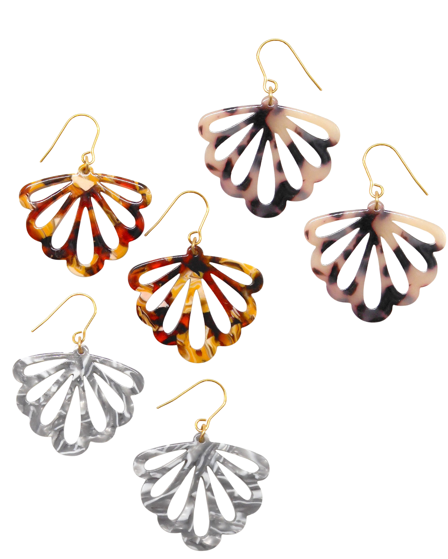 Boucles d'oreilles résine vintage - ADELE/CATHERINE/CLAUDIA/ISABELLE