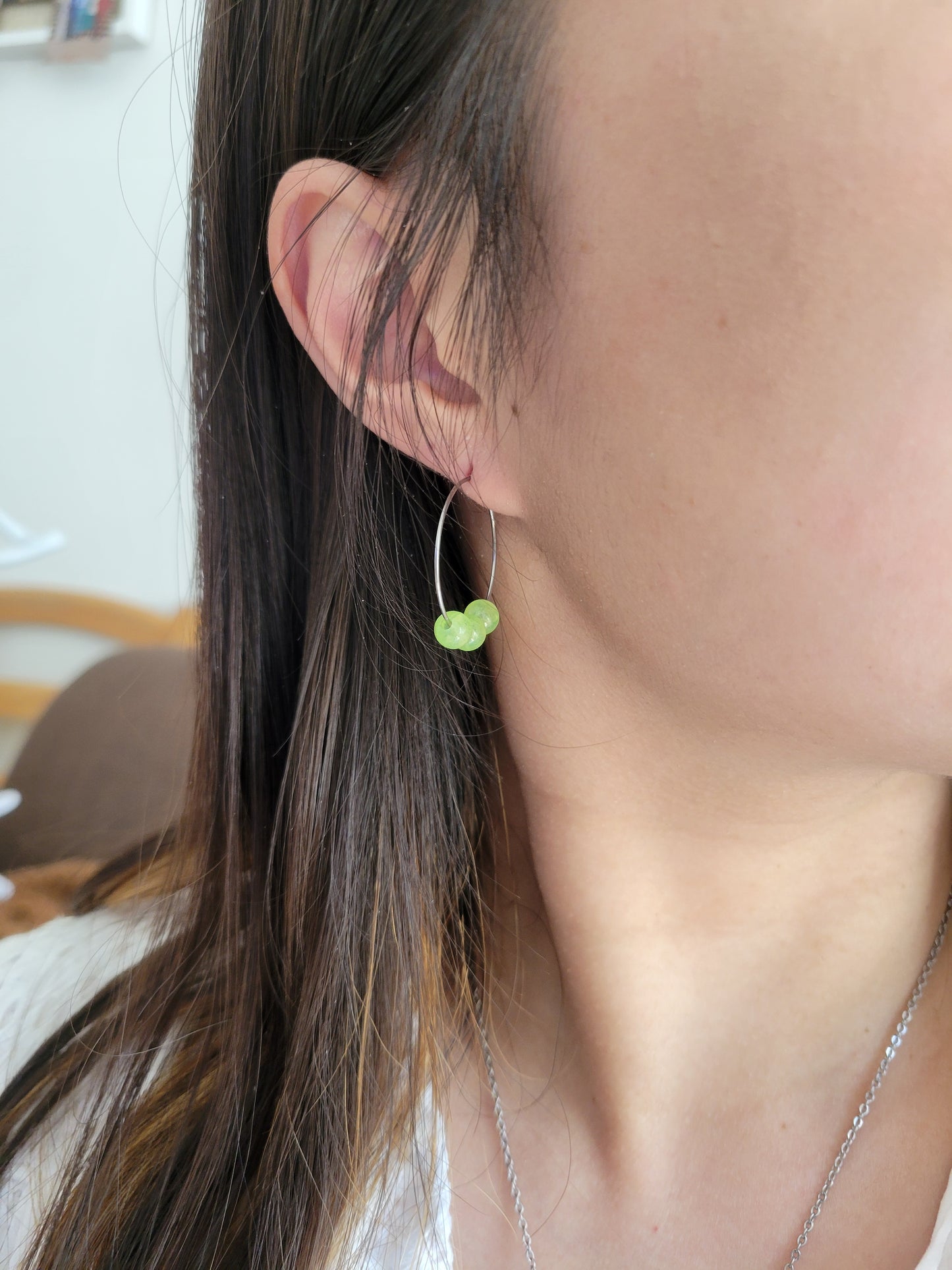 Boucles d'oreilles 3 perles phosphorescentes - LUXA