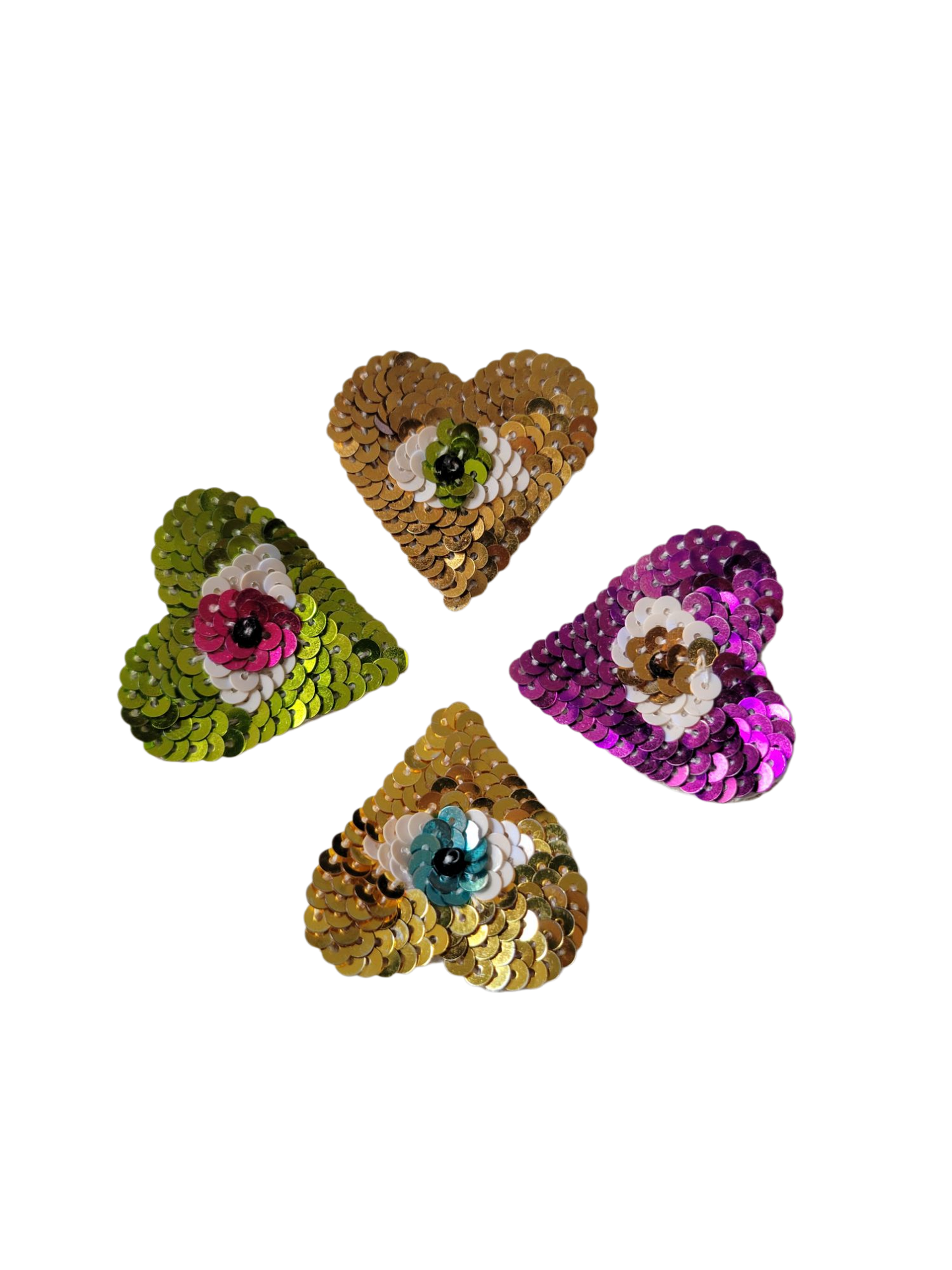 Broche brodée main grigri - JE TE VOIS MON COEUR