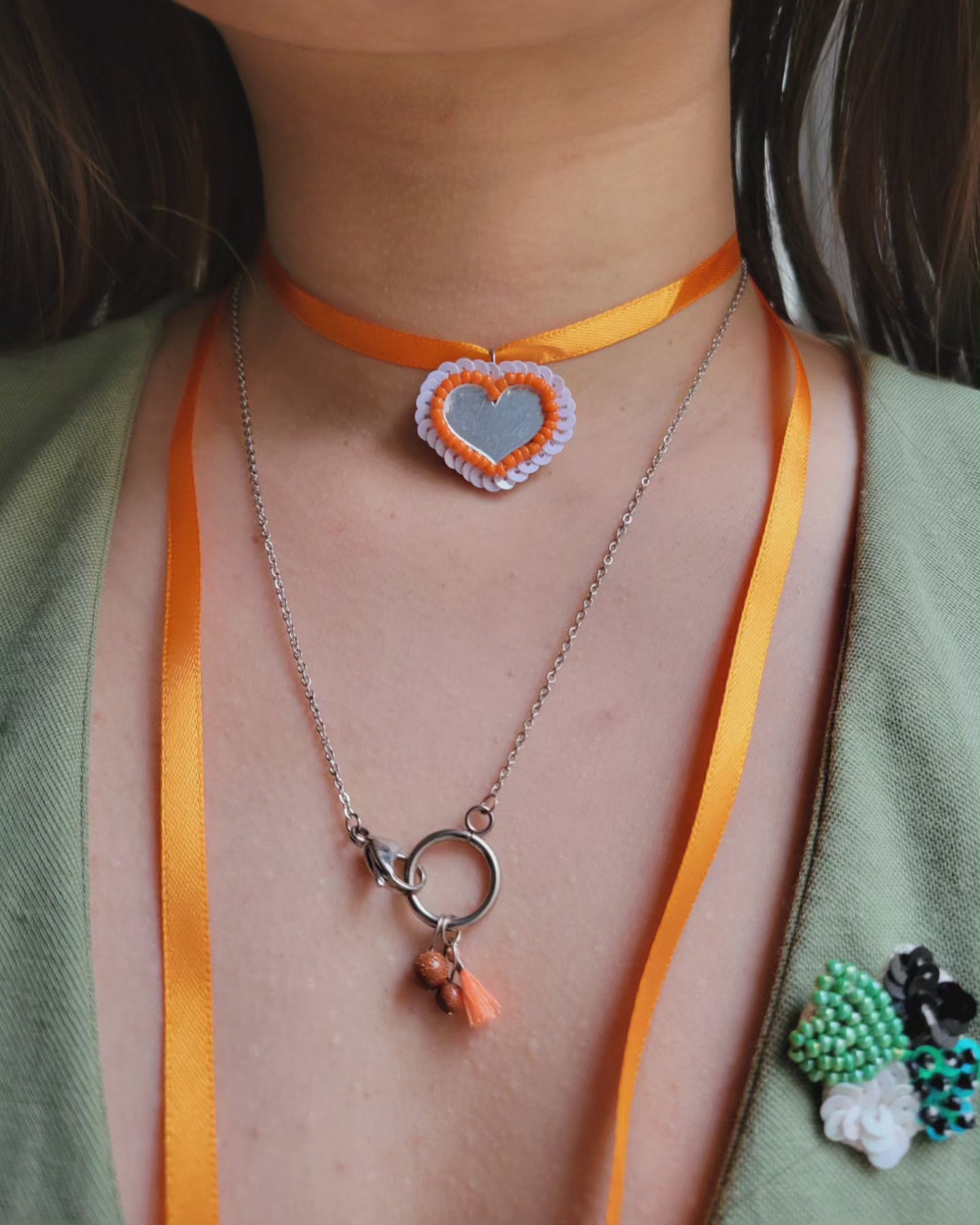 Collier fermoir pampilles perlés - ORIANE
