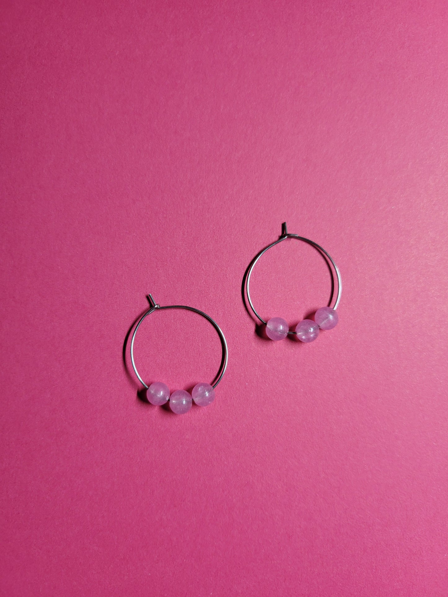 Boucles d'oreilles 3 perles phosphorescentes - LUXA