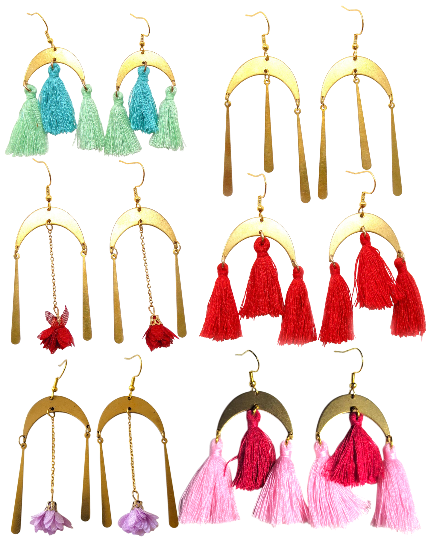 Boucles d'oreilles pendantes florales - ILOHEE