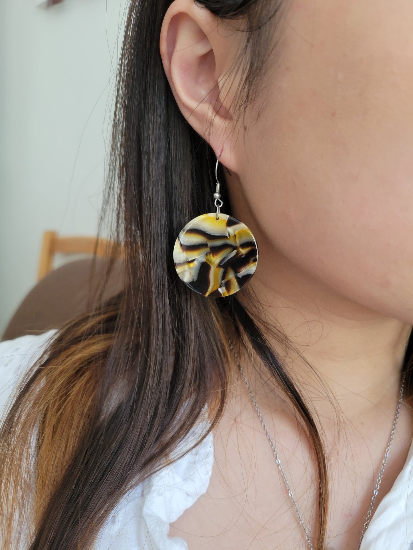 Boucles d'oreilles résine vintage - ADELE/CATHERINE/CLAUDIA/ISABELLE