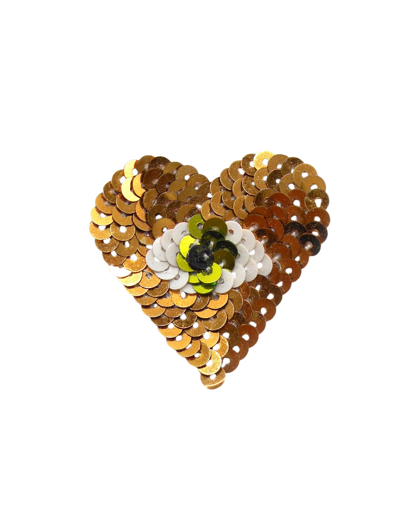 Broche brodée main grigri - JE TE VOIS MON COEUR