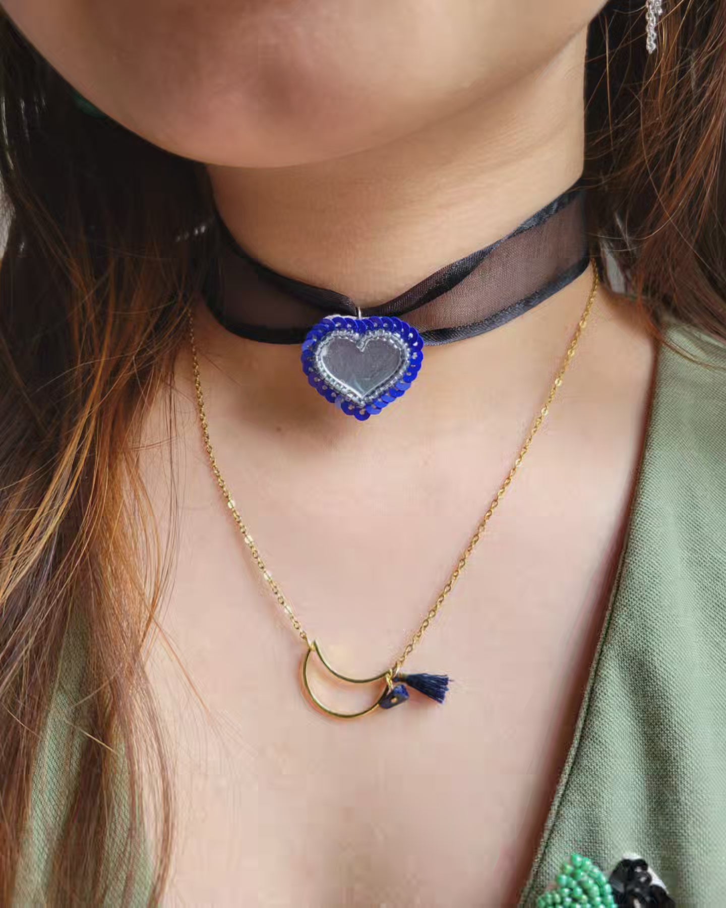 Collier lune bohème - ATLAS
