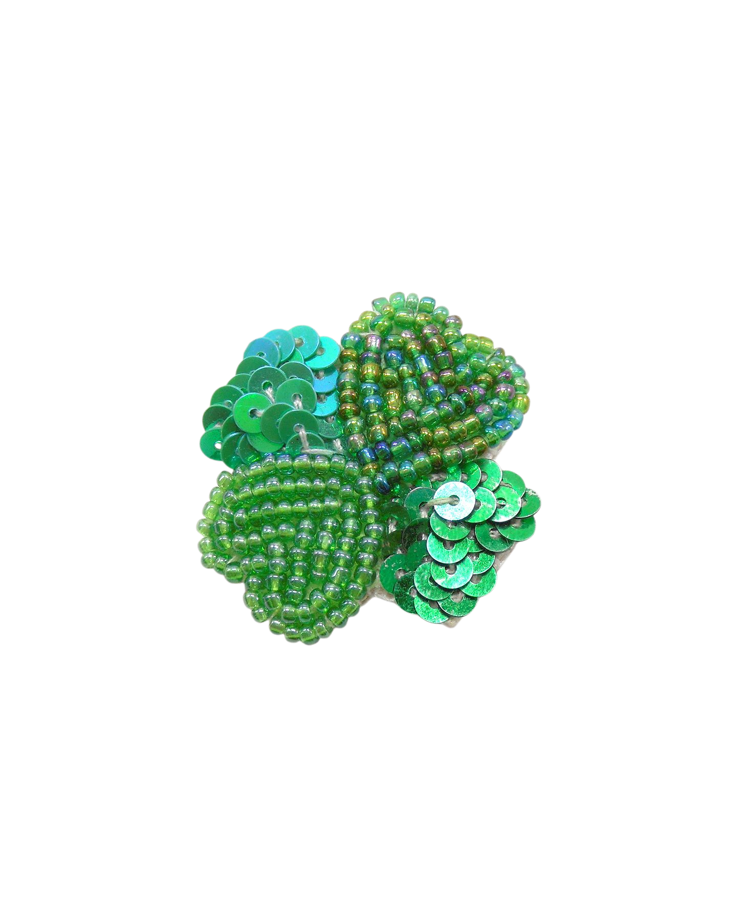 Broche brodée main chance - TREFLE