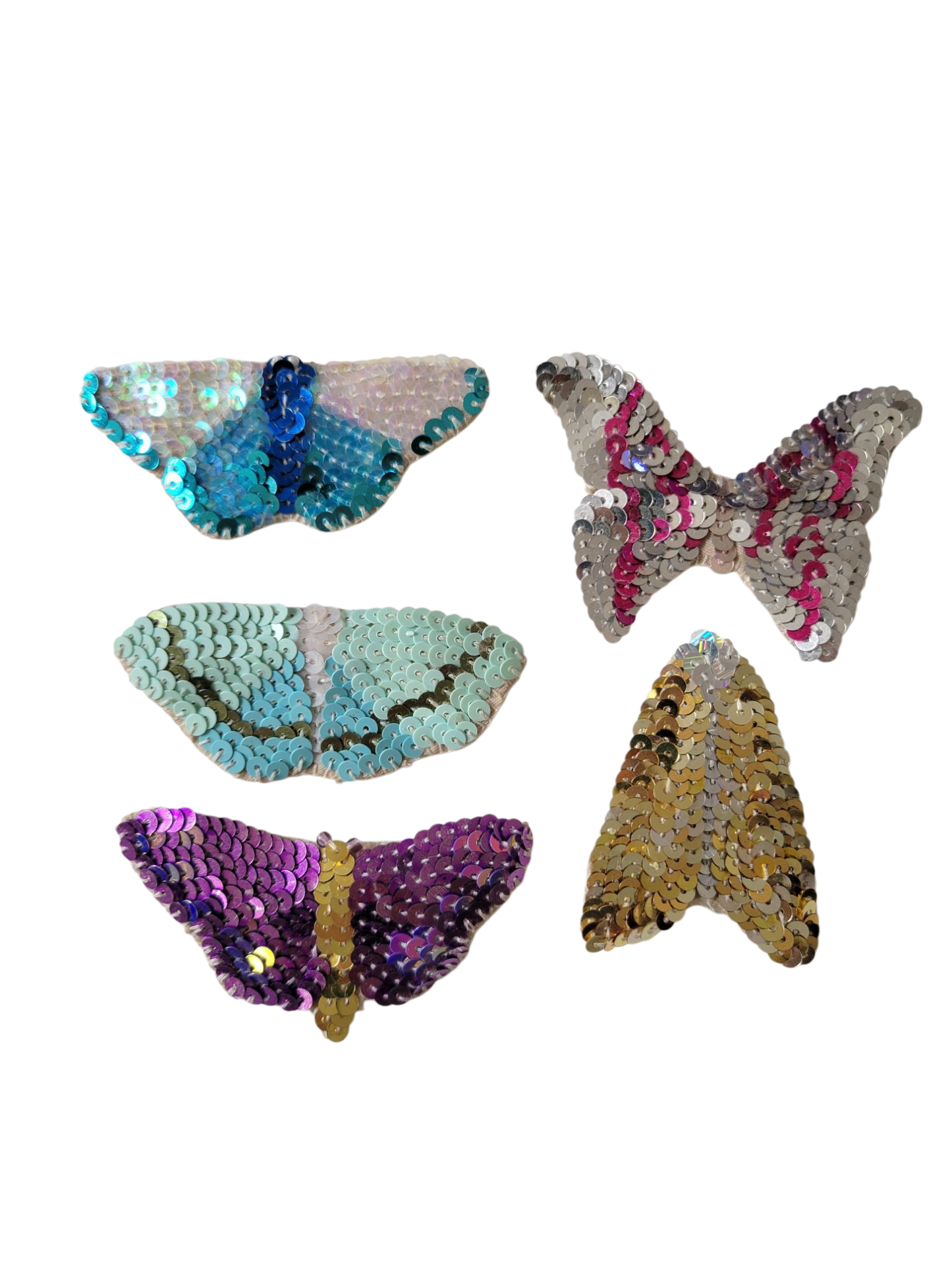 Broche brodée main - PAPILLONS