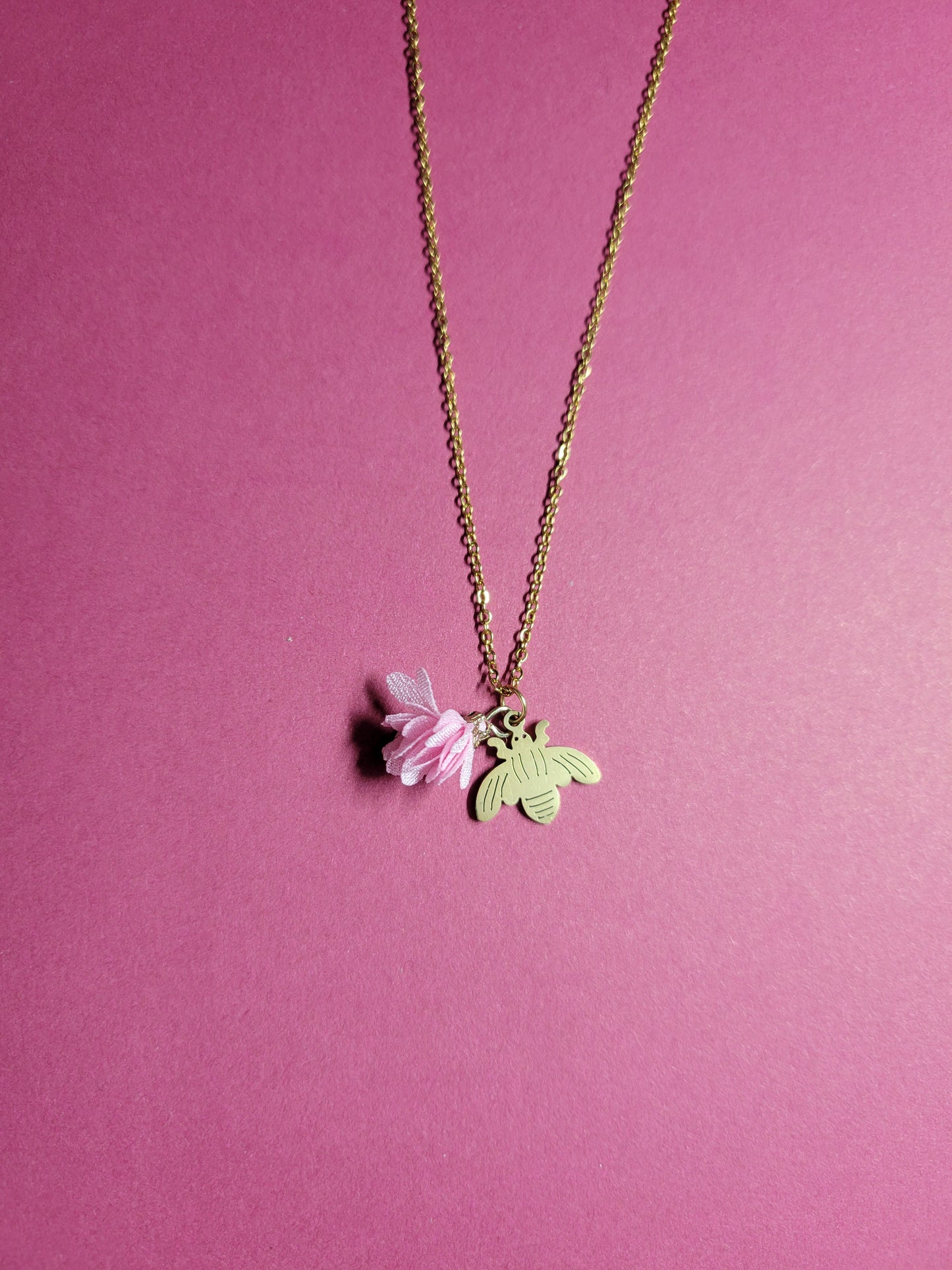 Collier abeille et fleur - ABELINE