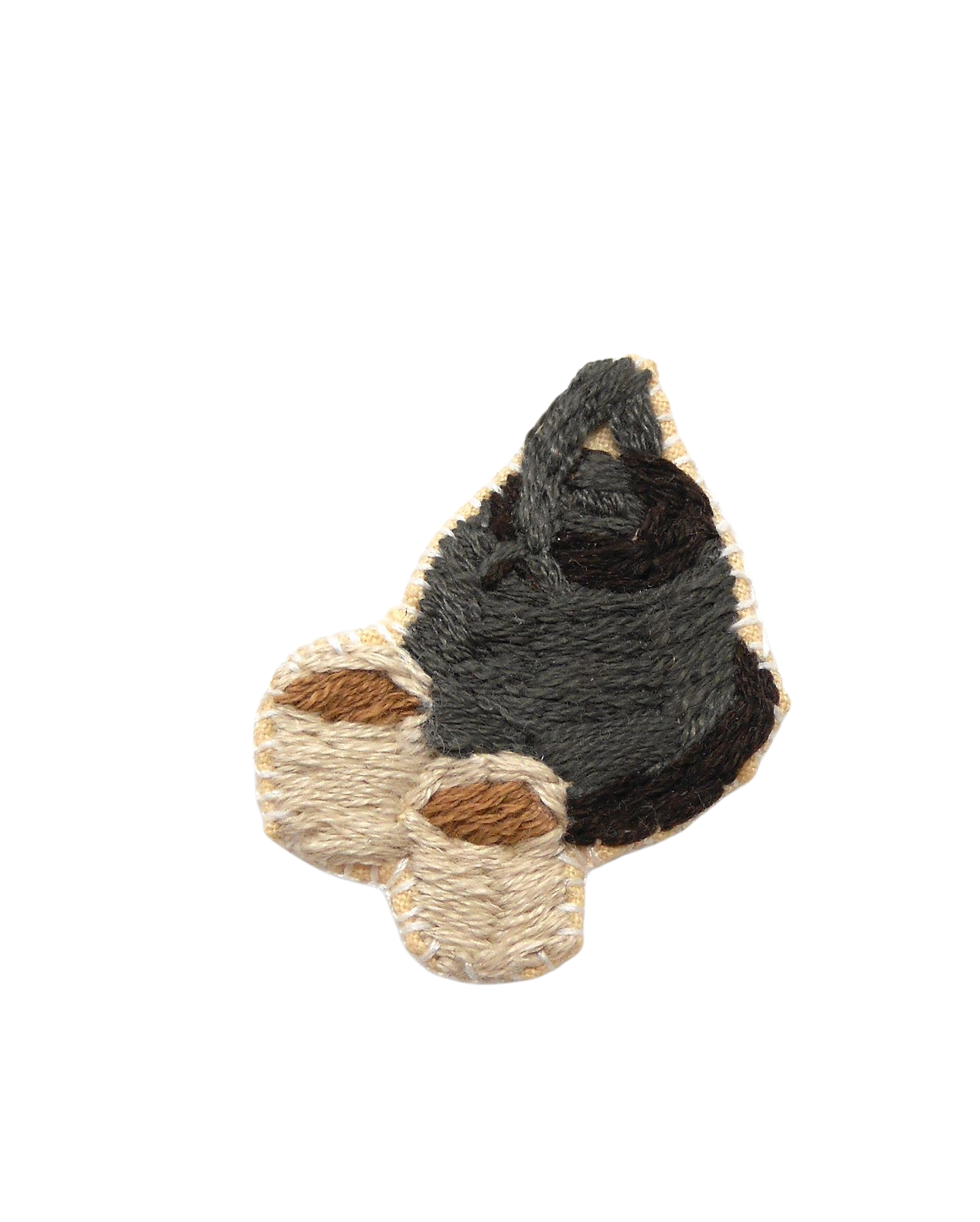 Broche brodée main - THEIERE CHINOISE