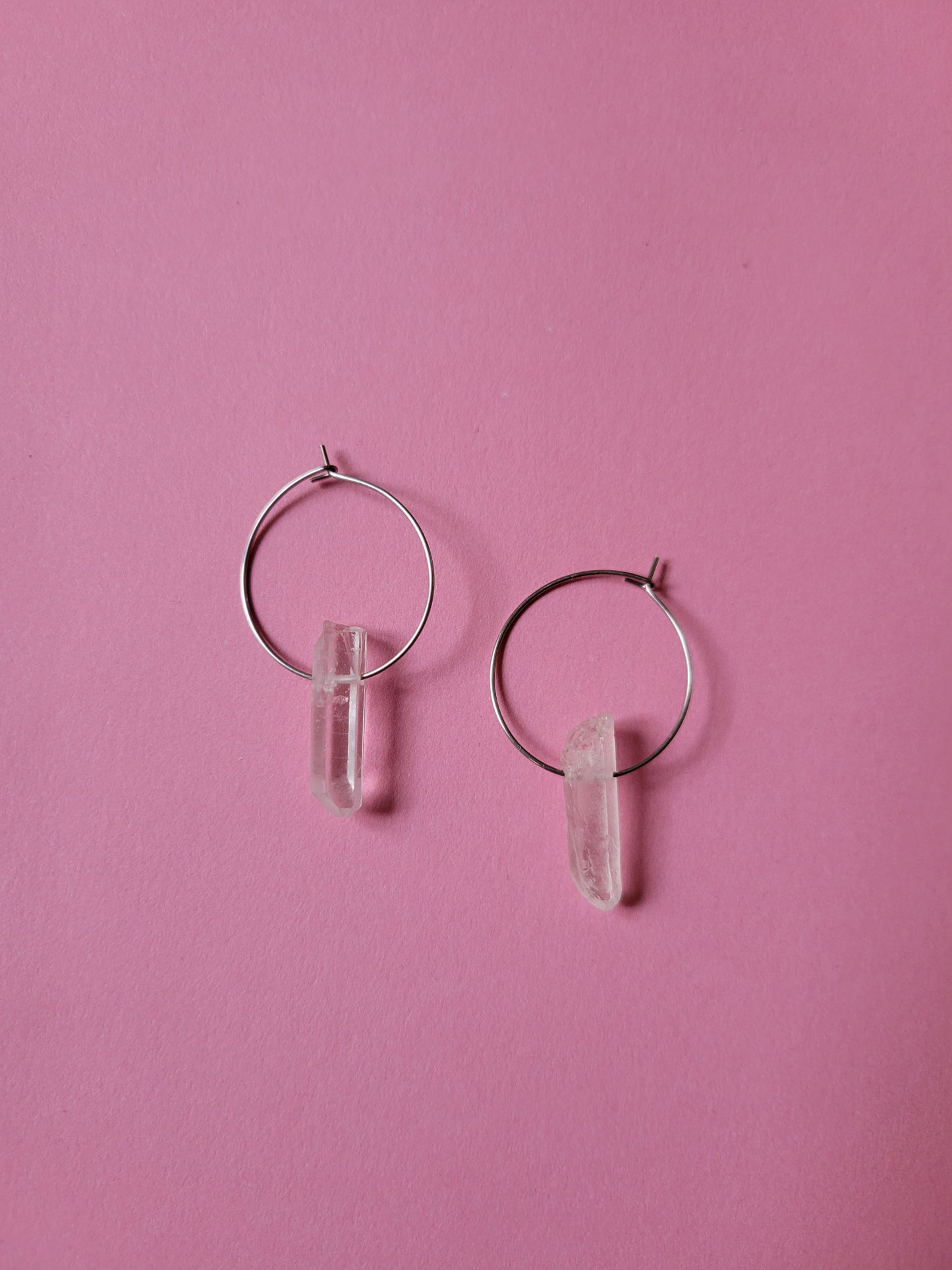 Boucles d'oreilles créoles cristaux - TINA/TINAYA