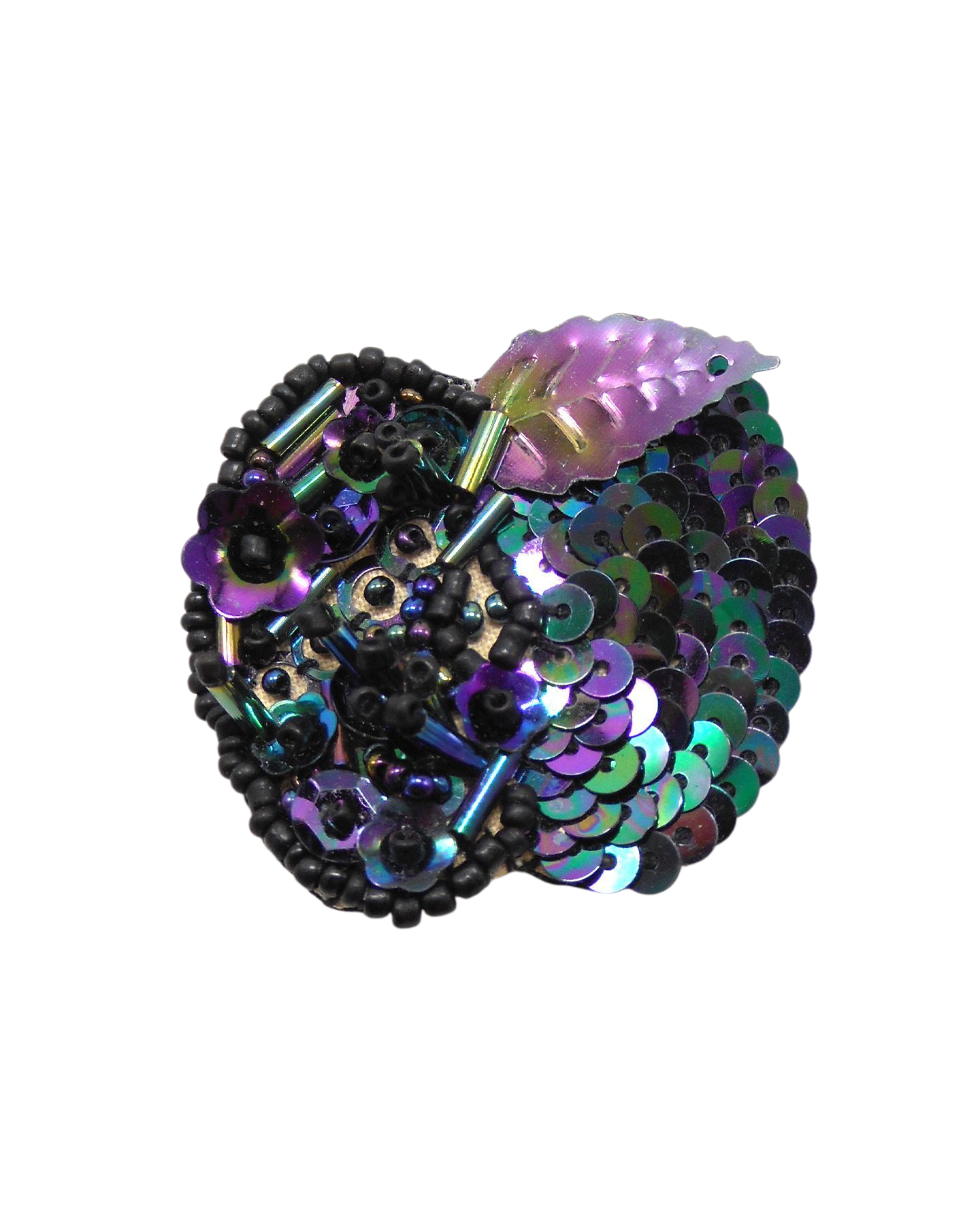 Broche brodée main magique - POMME ENCHANTEE