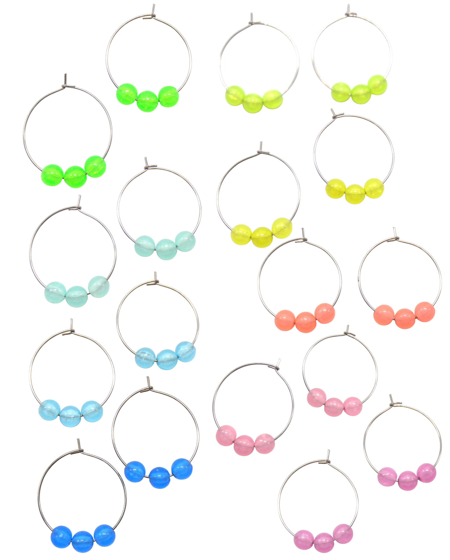 Boucles d'oreilles 3 perles phosphorescentes - LUXA