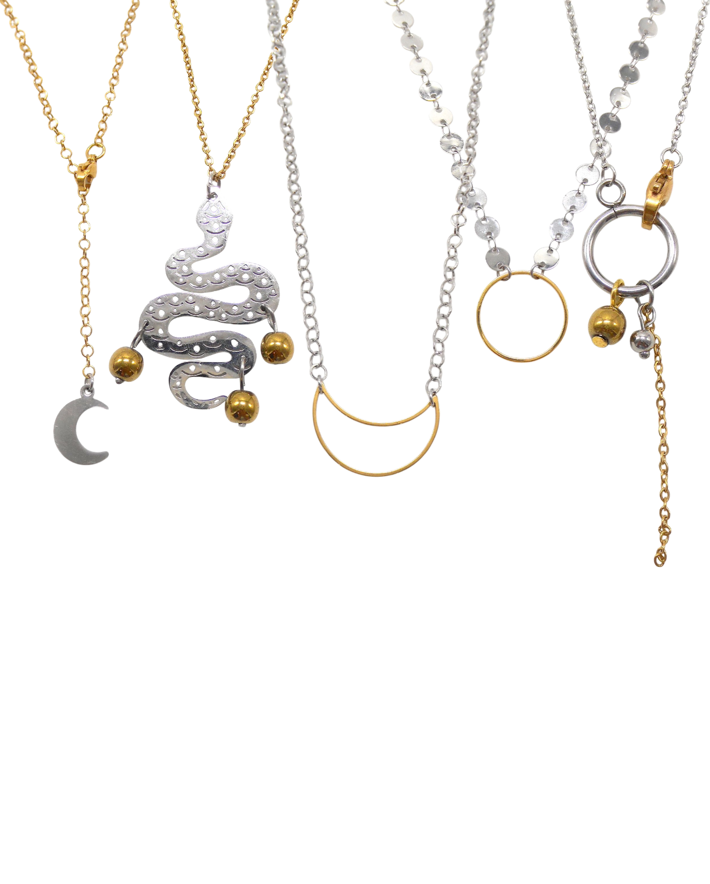 Collier collection argenté/doré étoile/lune/soleil