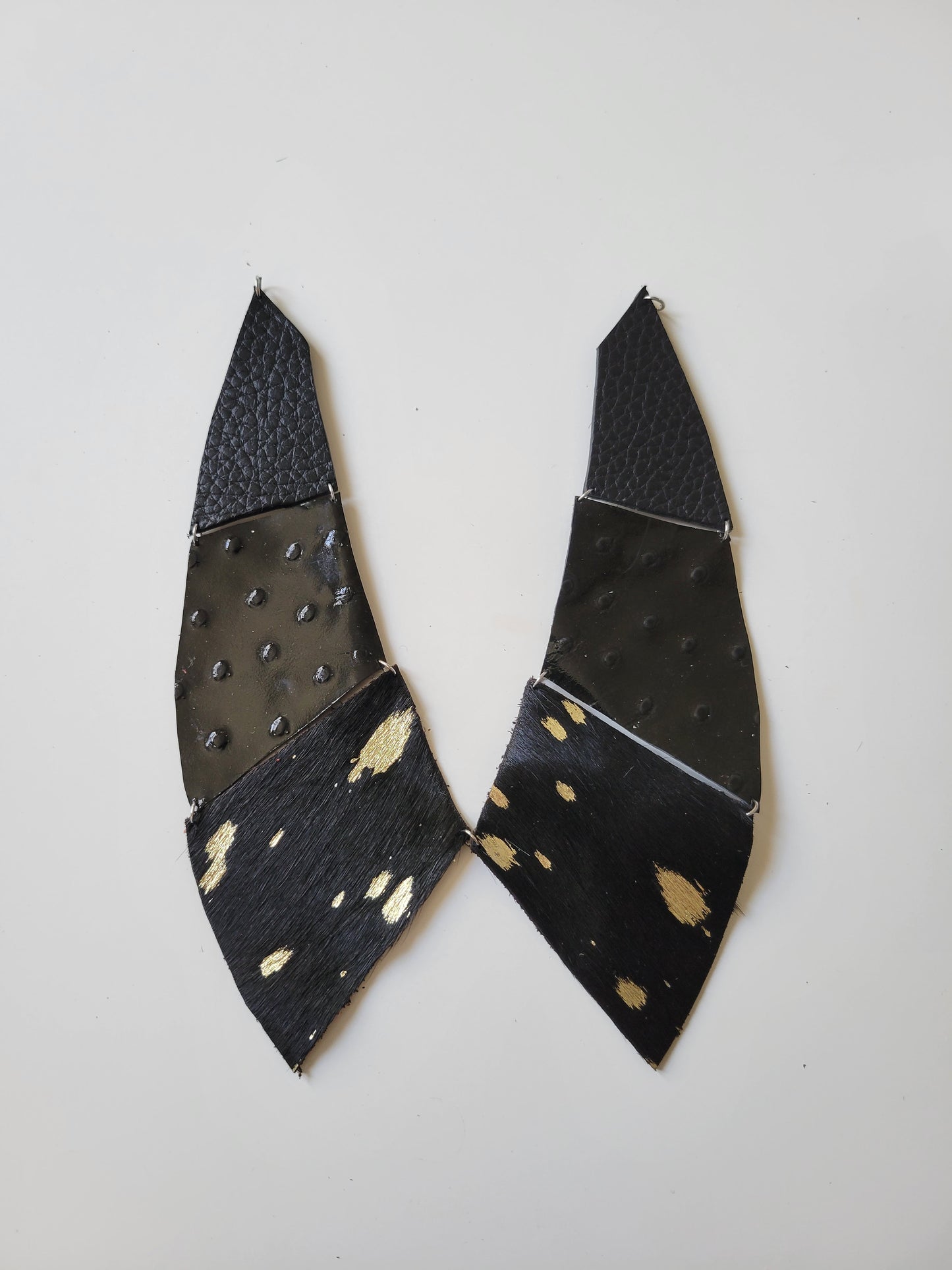 Collier faux col cuir upcyclé patchwork - Atelier Claire Zhou x 114 paris