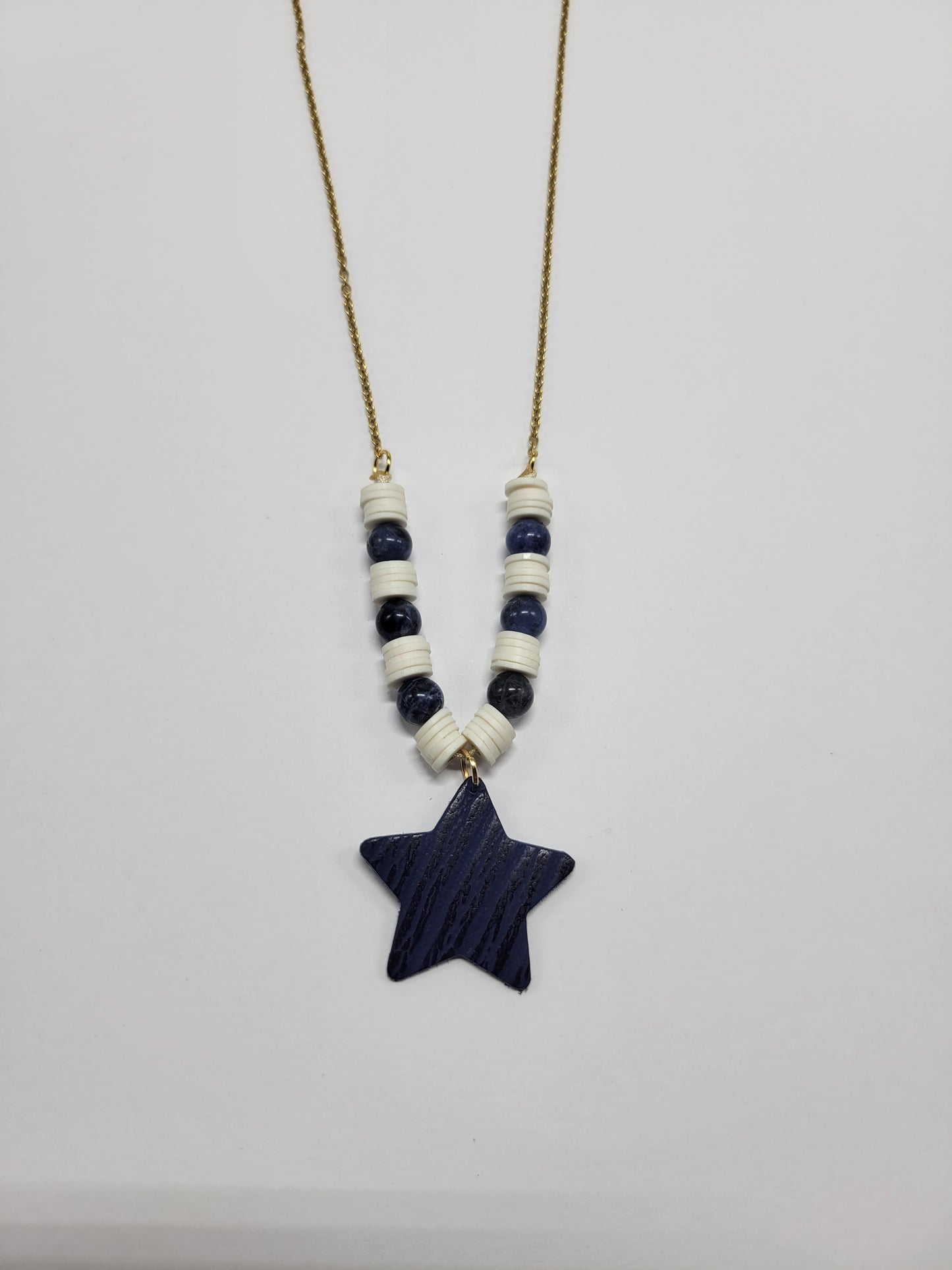 Collier cuir recyclé et pampilles - Atelier Claire Zhou x 114 Paris