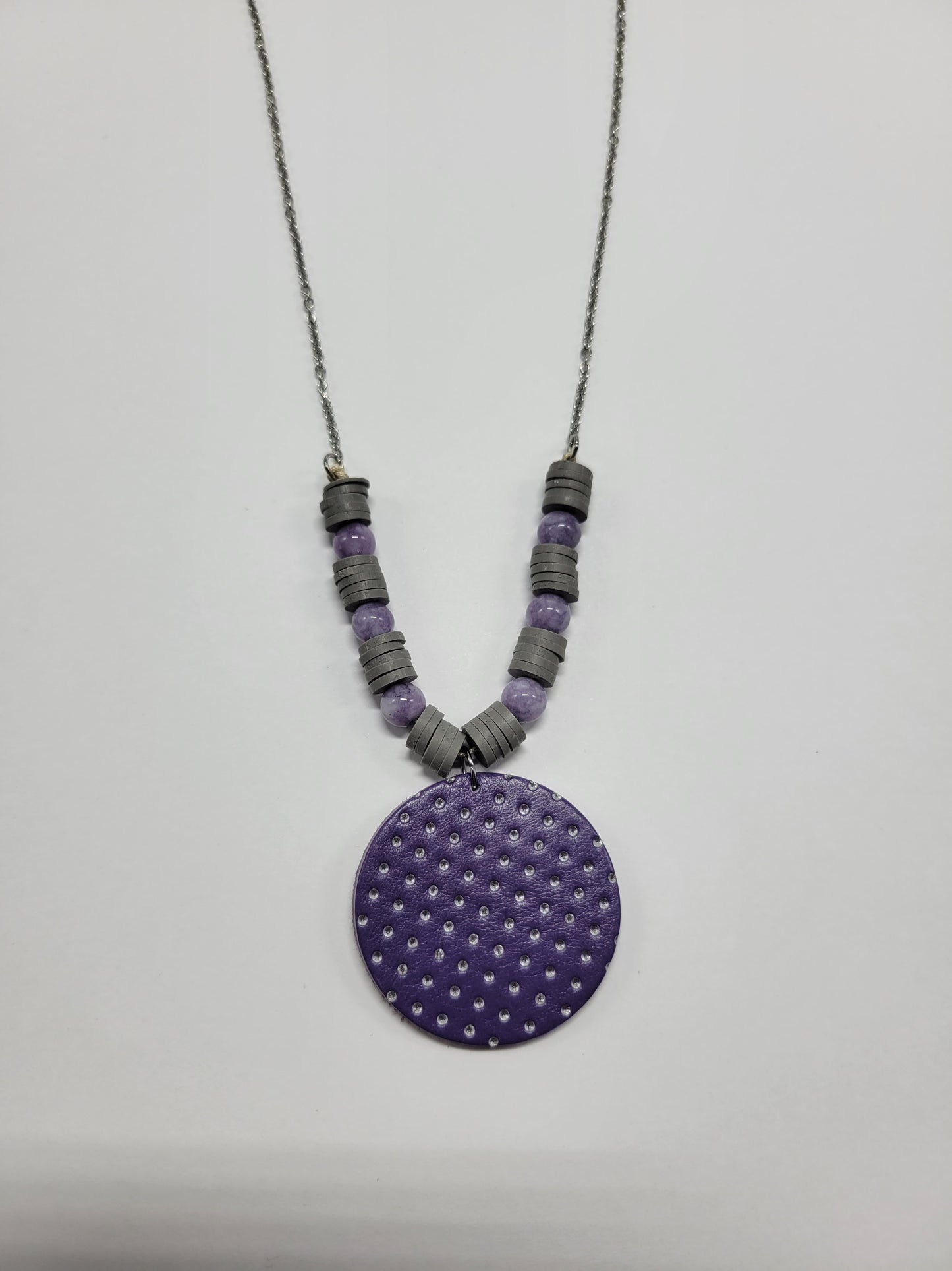 Collier cuir recyclé et pampilles - Atelier Claire Zhou x 114 Paris