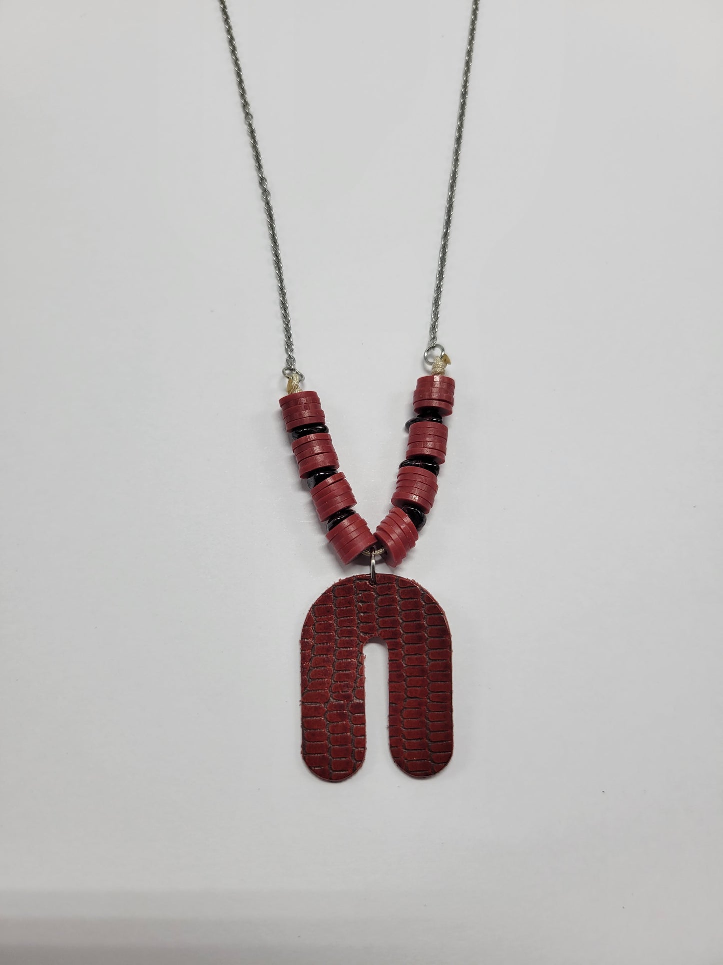 Collier cuir recyclé et pampilles - Atelier Claire Zhou x 114 Paris