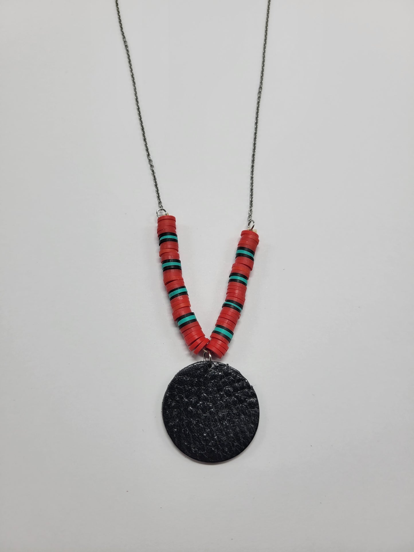 Collier cuir recyclé et pampilles - Atelier Claire Zhou x 114 Paris