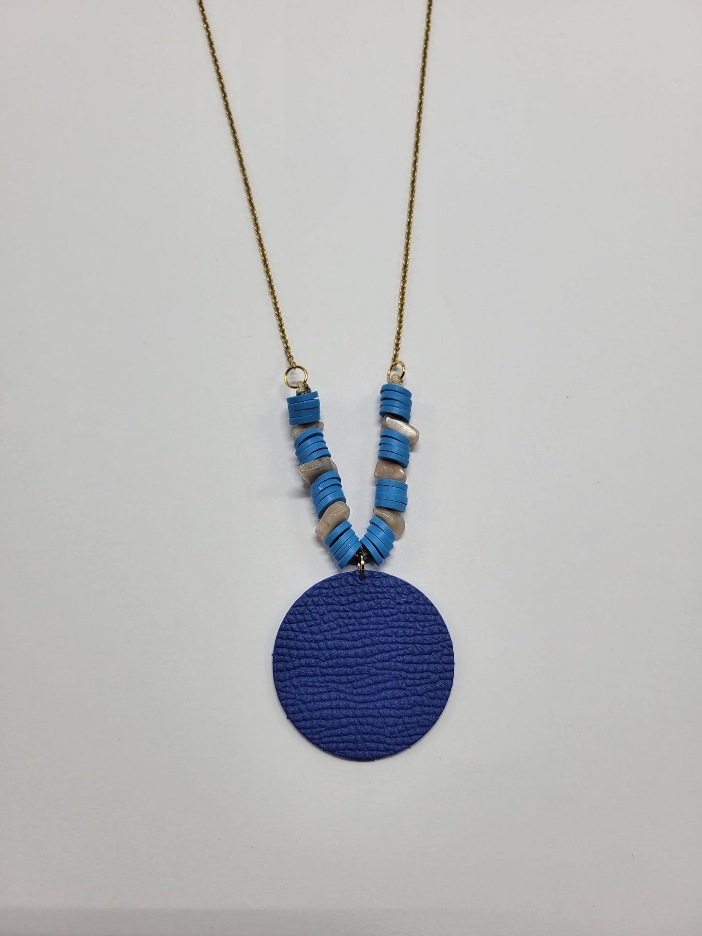 Collier cuir recyclé et pampilles - Atelier Claire Zhou x 114 Paris