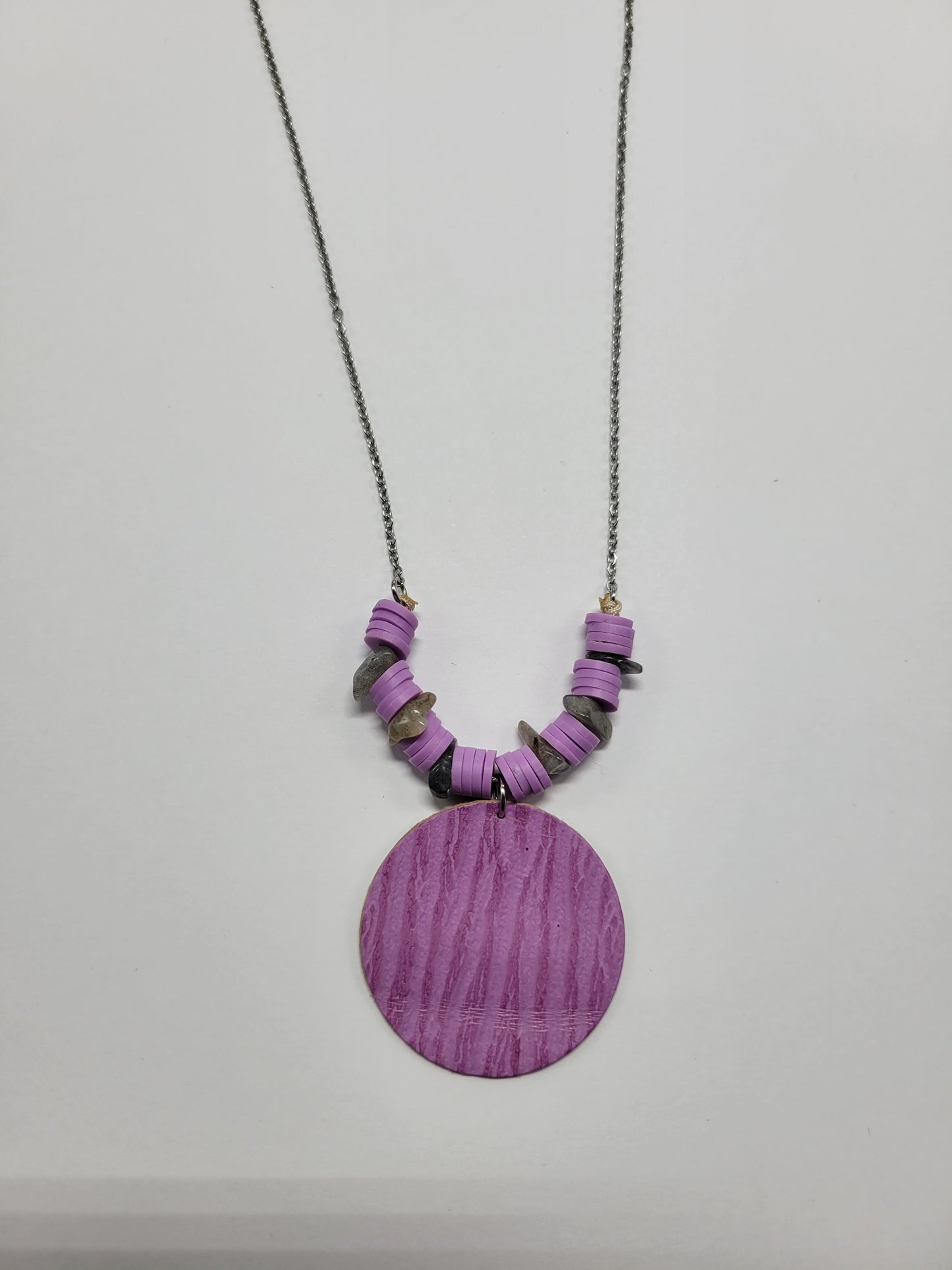 Collier cuir recyclé et pampilles - Atelier Claire Zhou x 114 Paris