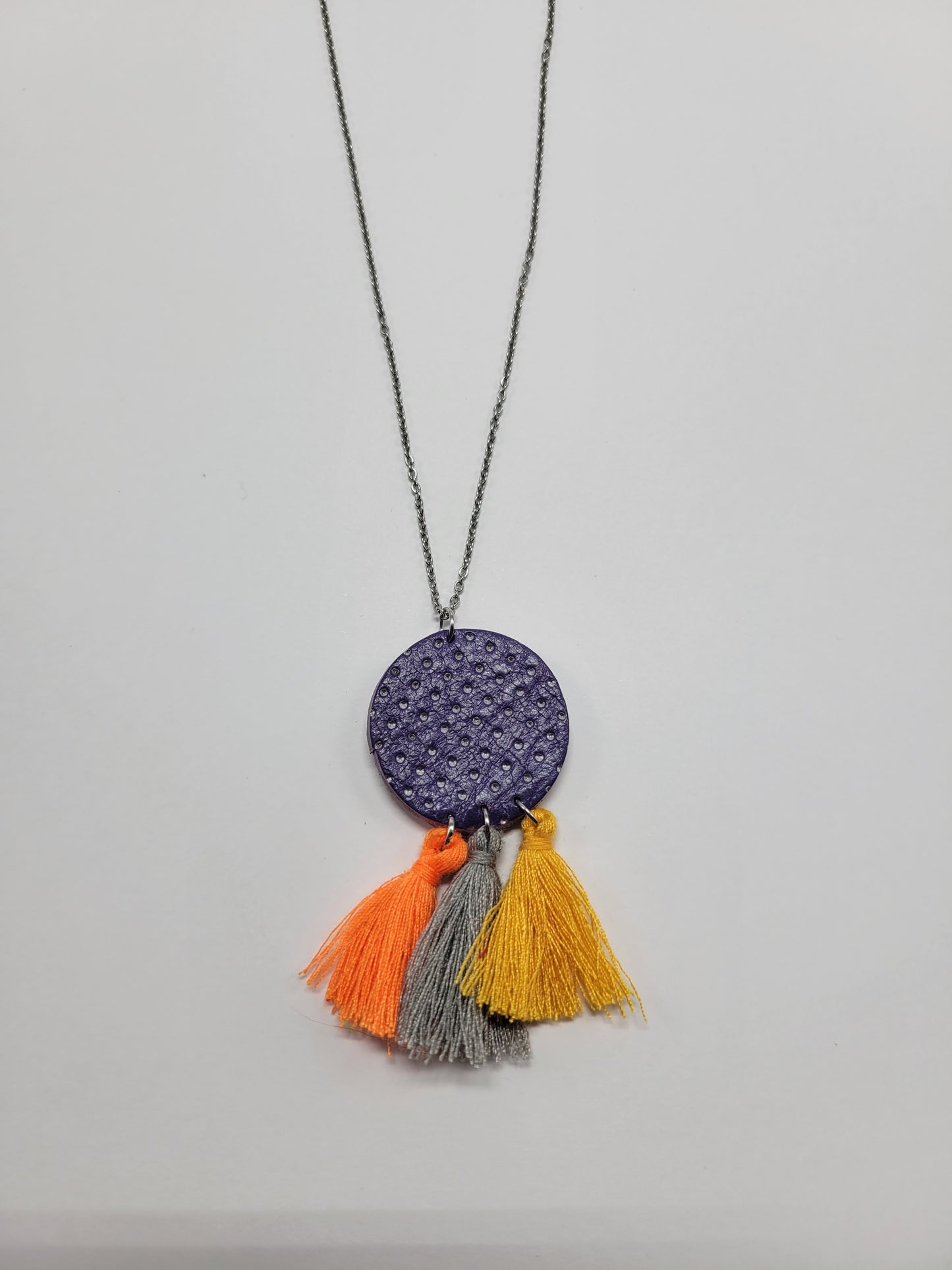 Collier cuir recyclé et pampilles - Atelier Claire Zhou x 114 Paris