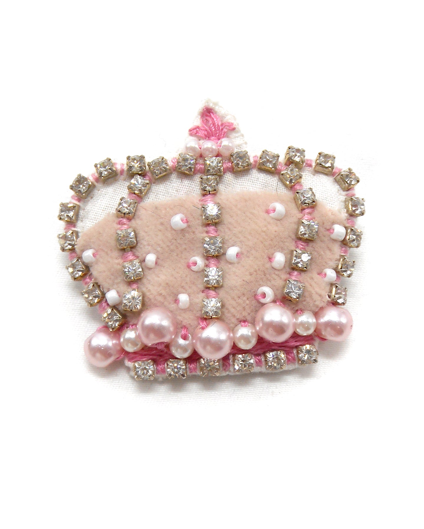 COURONNE ROYALE 1 broche brodée main