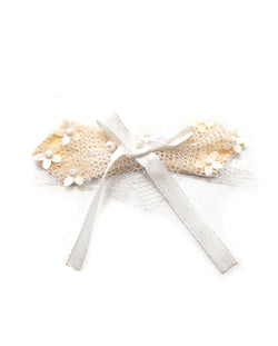 NOEUD PAPILLON DENTELLE broche brodée main