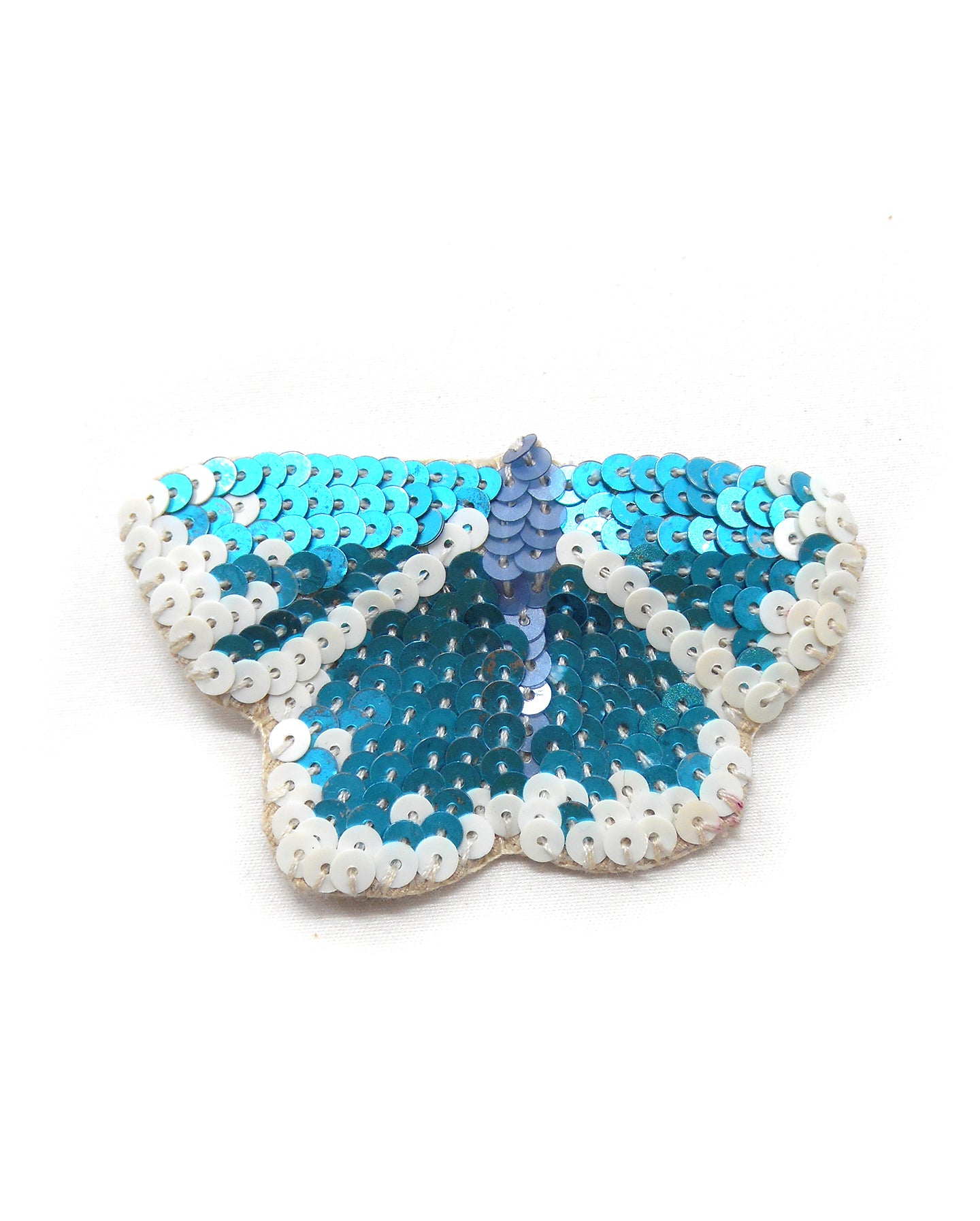 PAPILLON ARGUS BLEU broche papillon bleu brodée main