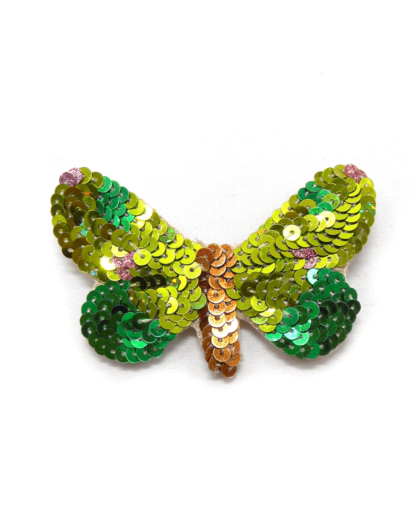 PAPILLON BRAHMEIDE broche papillon vert brodée main