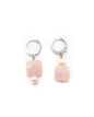 Boucles d'oreilles rectangle agate indienne et autre - BERTILLE/BERTA