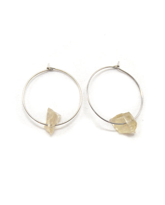 LEAH boucles d'oreilles quartz vert